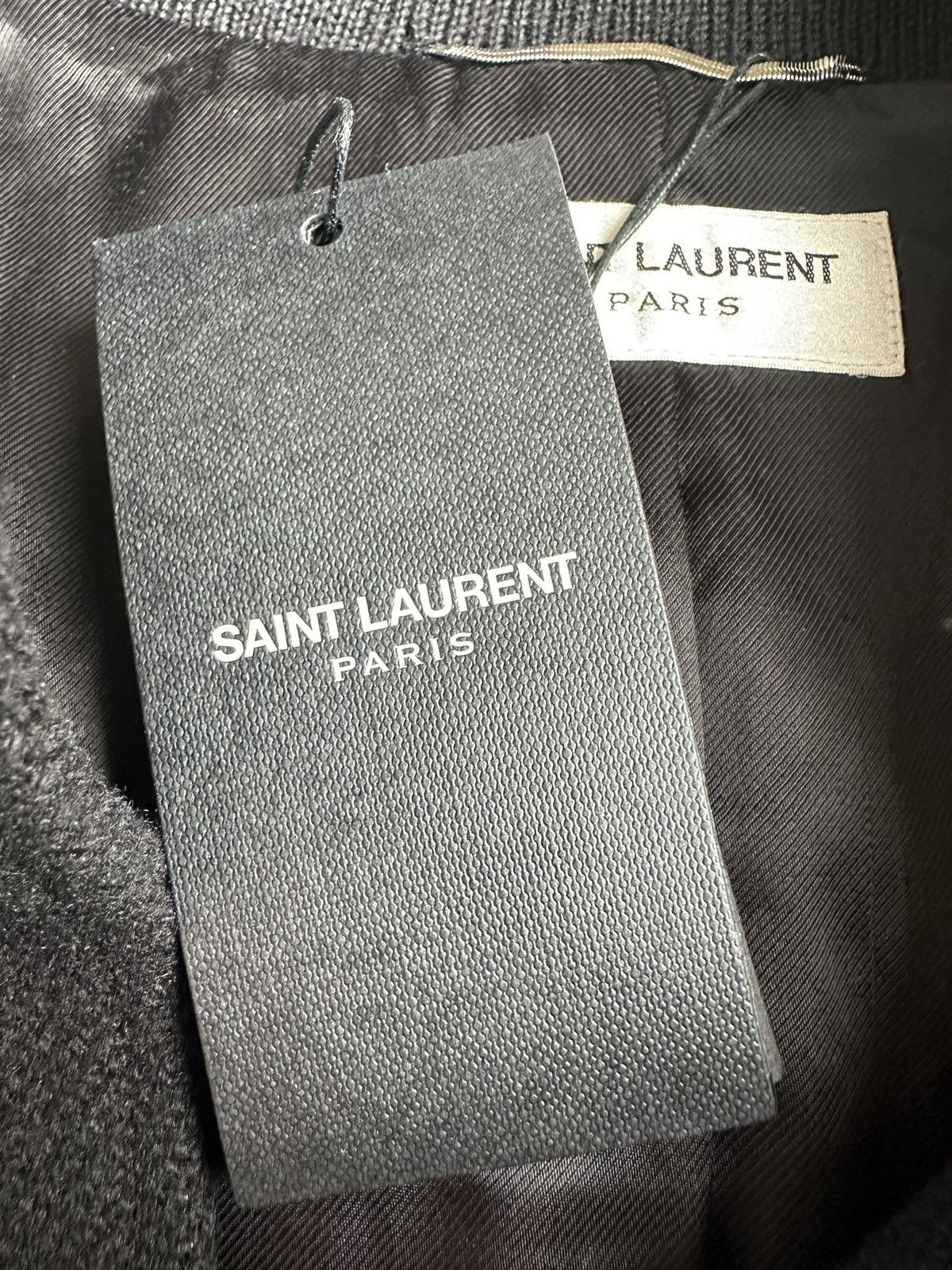 Saint Laurent Paris SS15 Saint Laurent classic black white teddy jacket 52 BNWT Size US L / EU 52-54 / 3 - 11 Thumbnail