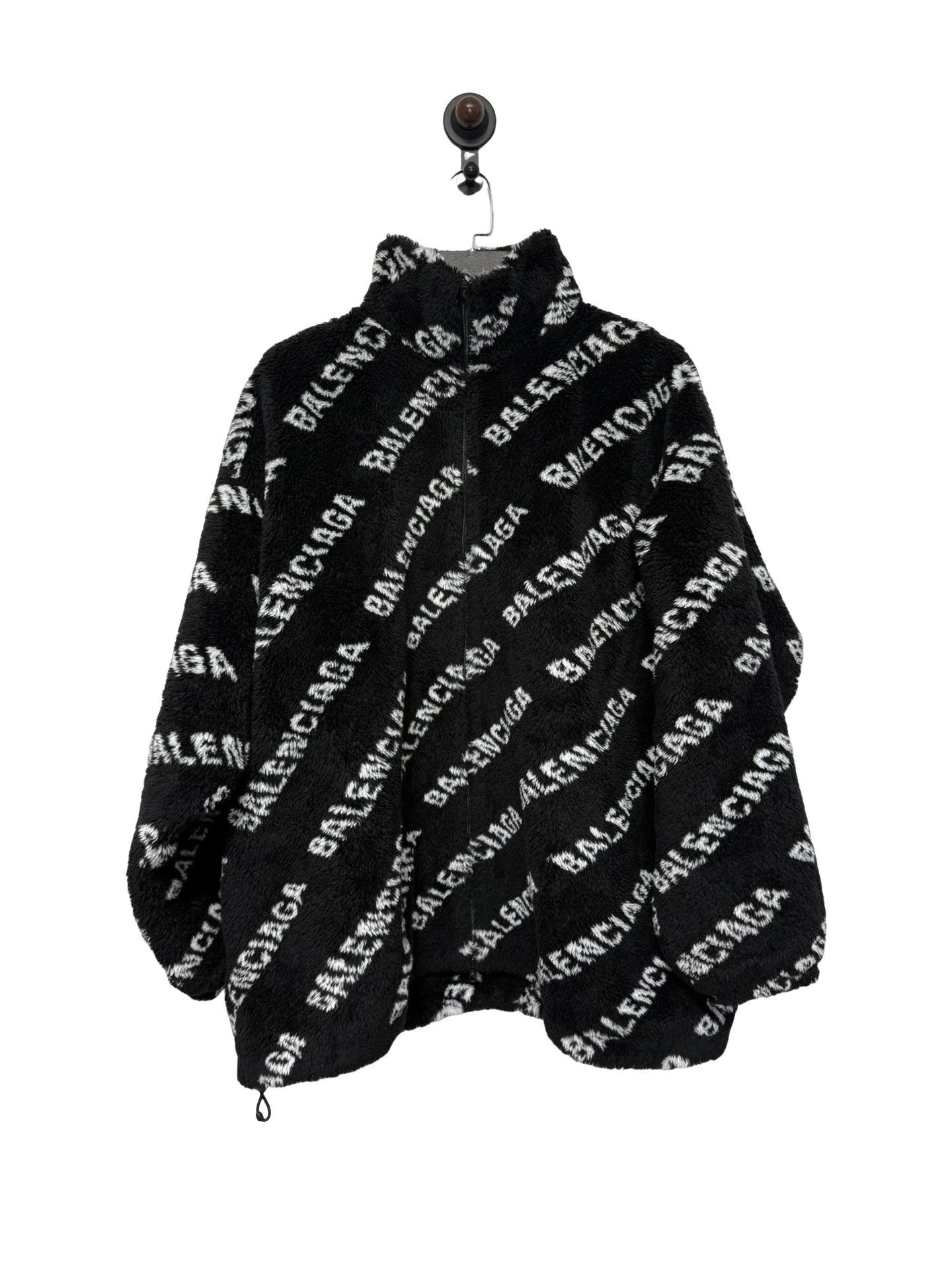 Balenciaga Balenciaga All-Over Logo Fleece Jacket Size 36 Size XS / US 0-2 / IT 36-38 - 1 Thumbnail
