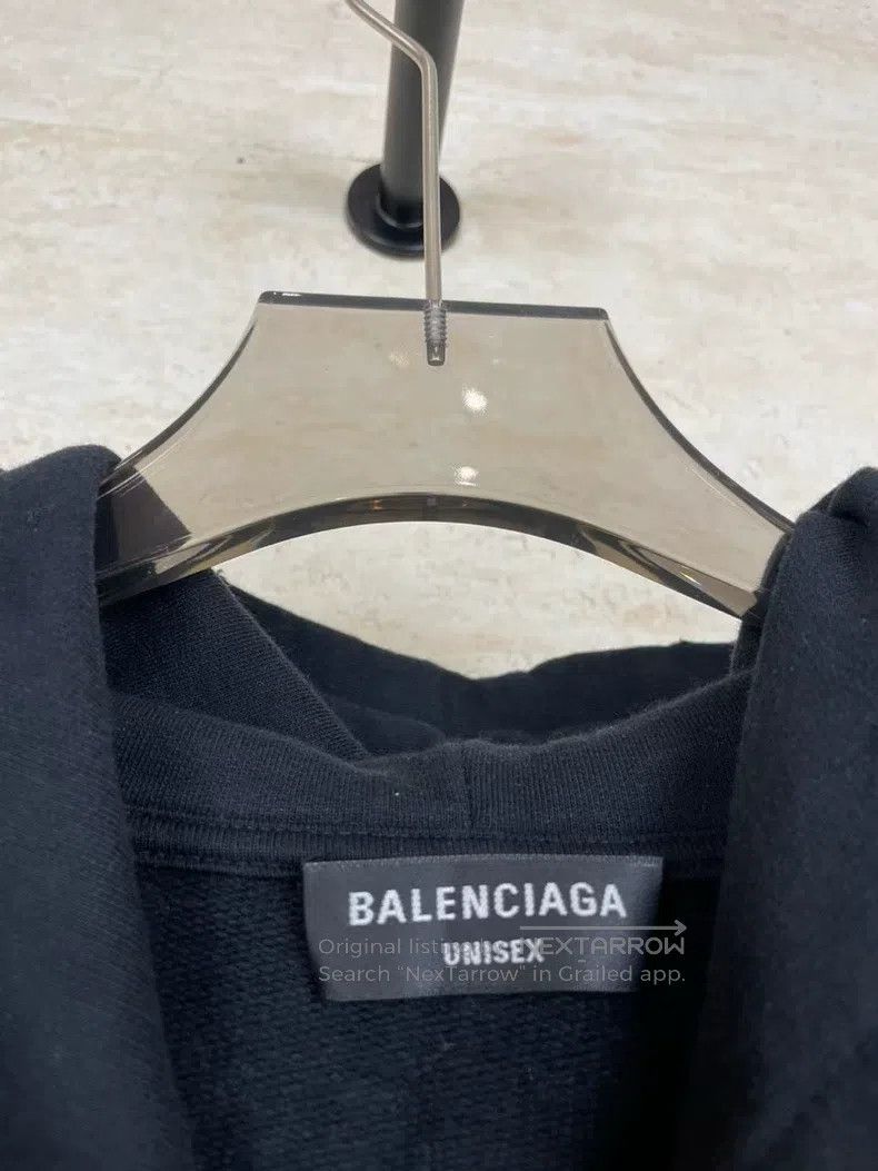Balenciaga Balenciaga Black Graffiti Letter Destroyed Hoodie Size US L / EU 52-54 / 3 - 4 Thumbnail