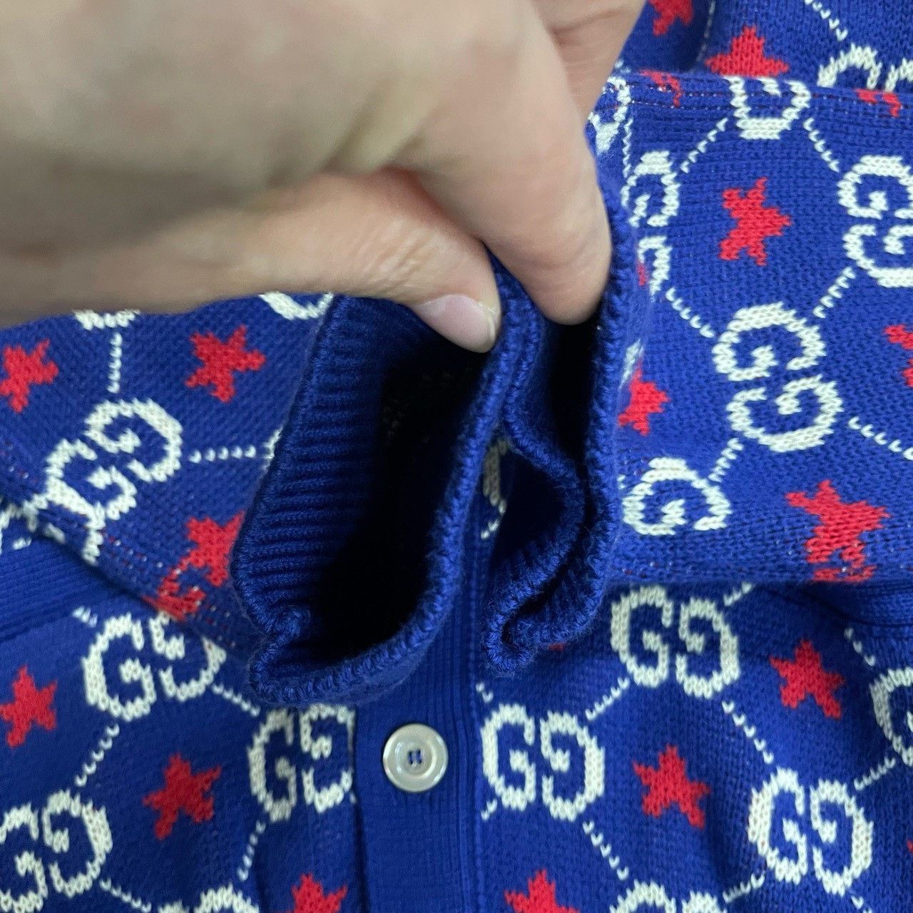 Gucci Gucci Blue new star full print cardigan sweater 2501-Nextar Size US XS / EU 42 / 0 - 6 Thumbnail
