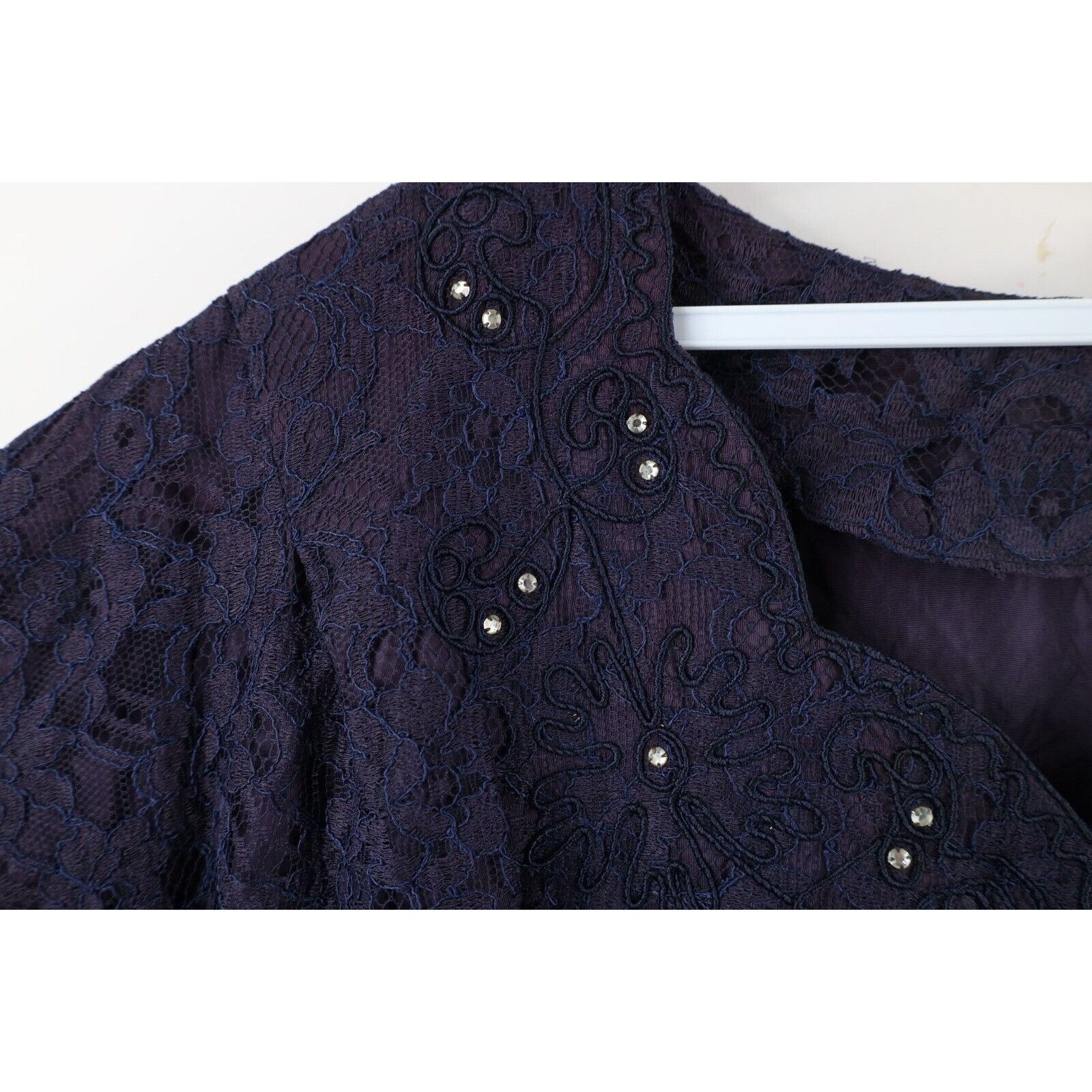 Vintage Vintage 60s 70s Rockabilly Distressed Jeweled Floral Dress Size XL / US 12-14 / IT 48-50 - 5 Thumbnail