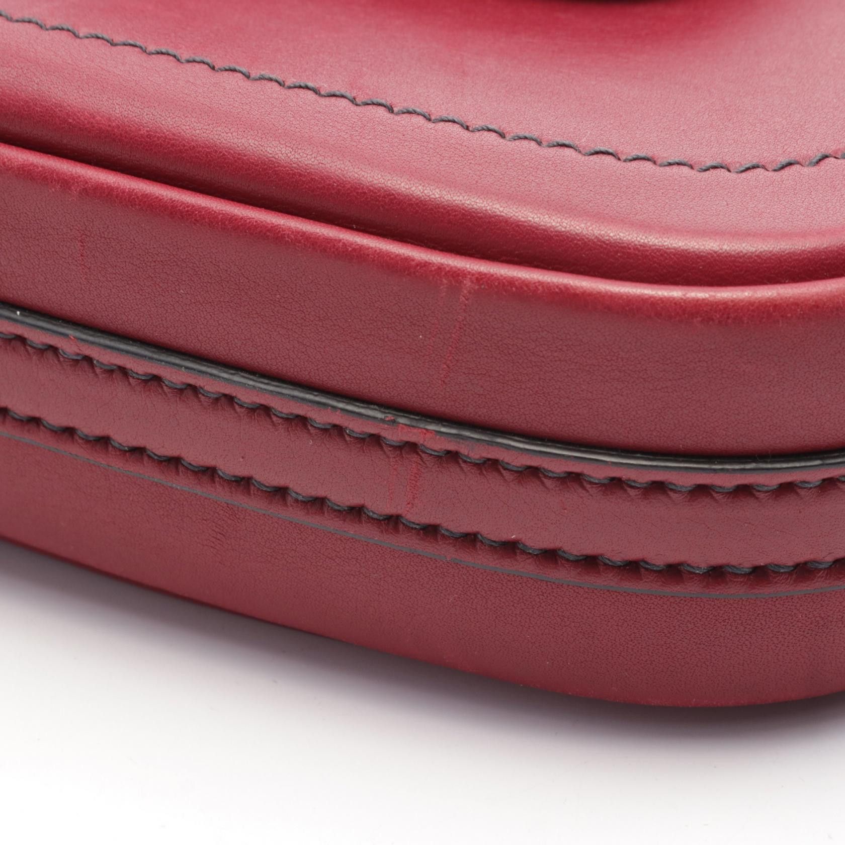 Dior Dior D-Fence Leather Shoulder Bag Leather Crossbody Bag in Red, Women's