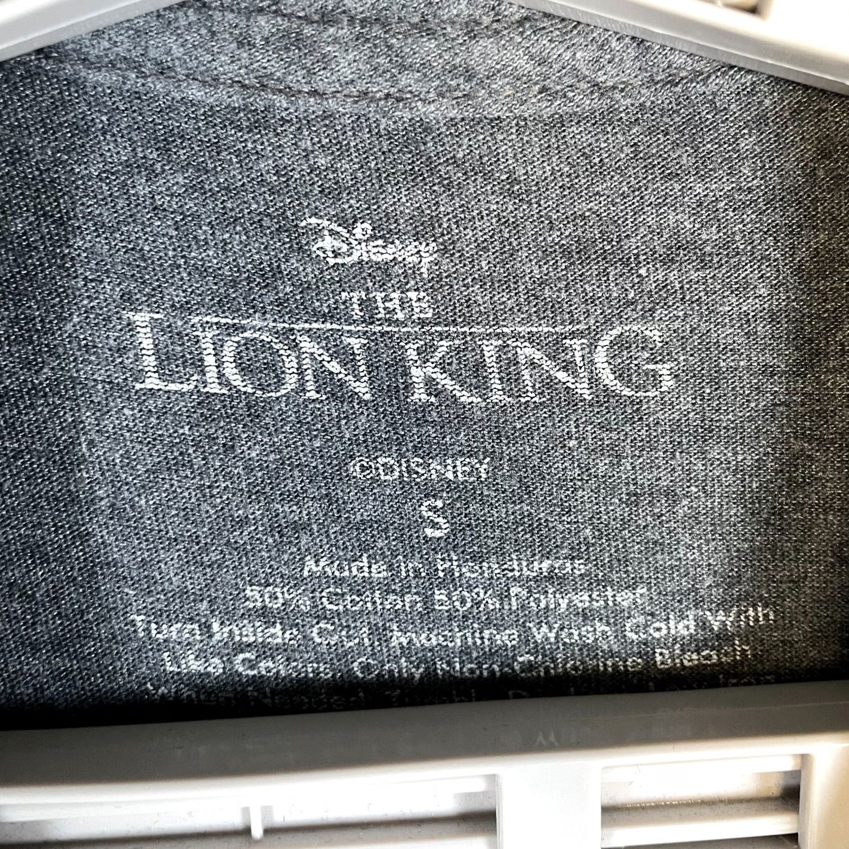Disney Disney Lion King T Shirt Mens Small Gray Graphic Lion Face Front Print Cotton Polyester Crew Neck Short Sleeve Graphic Size US S / EU 44-46 / 1 - 6 Thumbnail