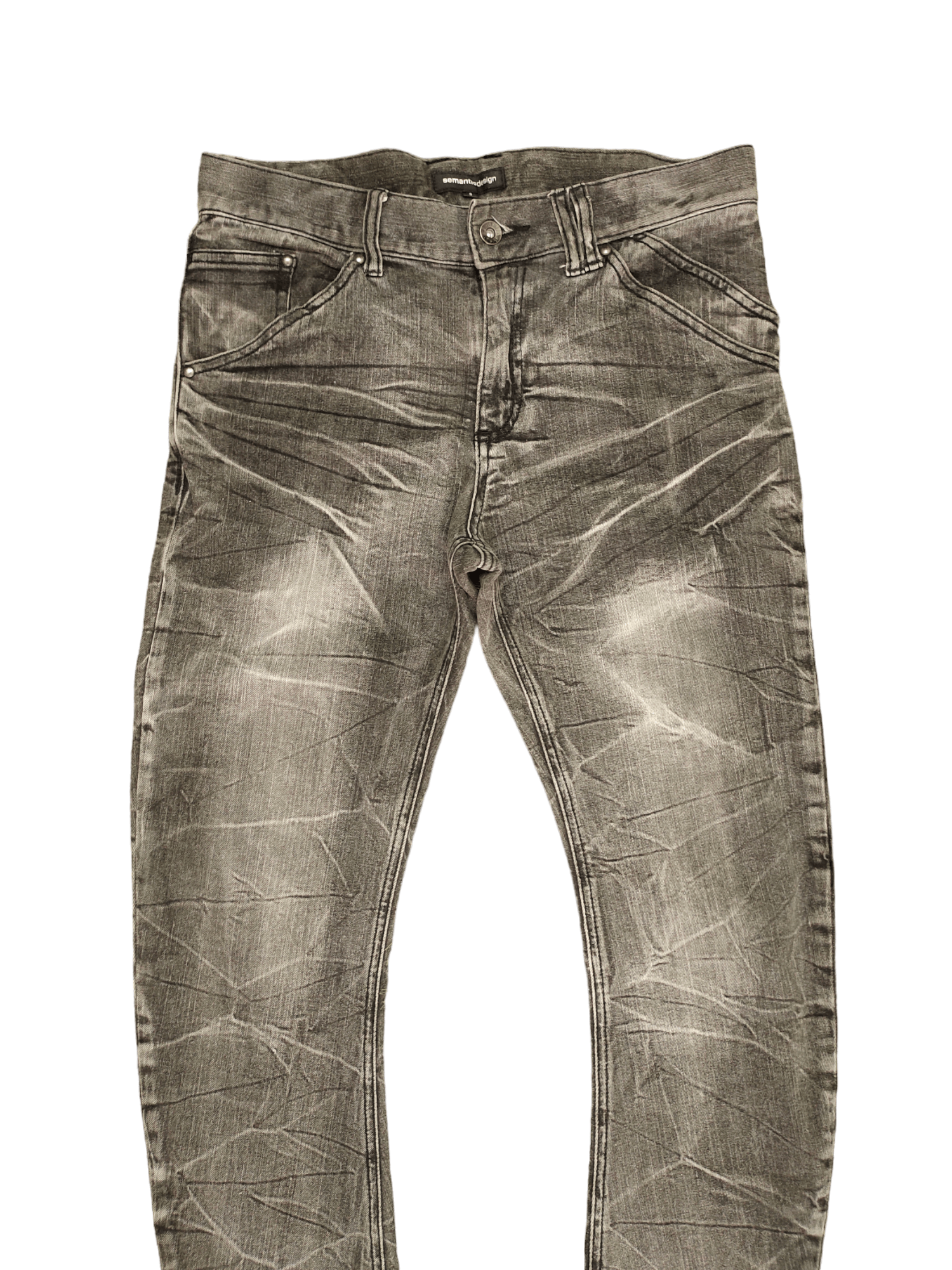 semanticdesign Semantic Design Japan Clawmark Curved Skinny Denim Pants Size US 30 / EU 46 - 2 Thumbnail