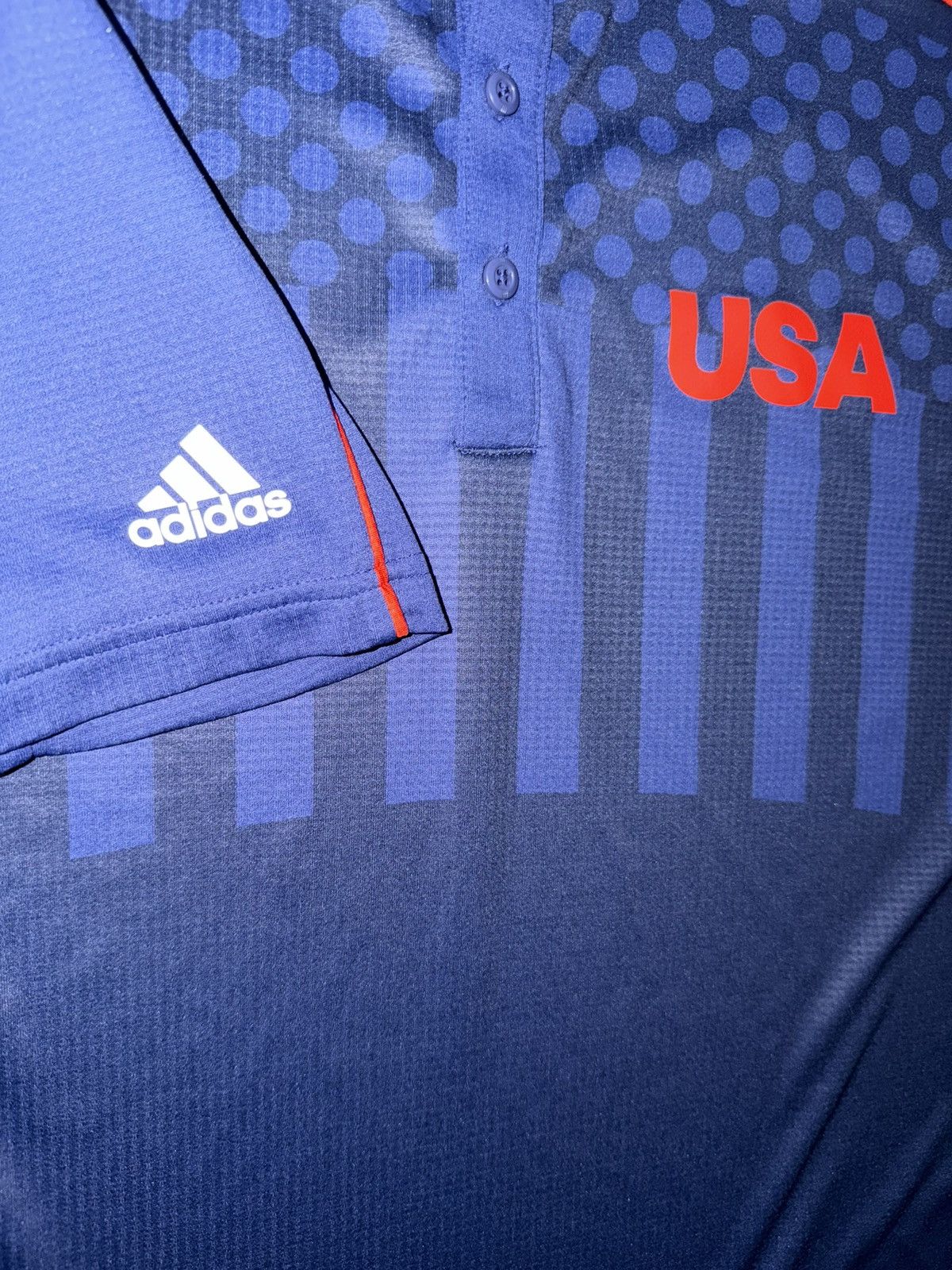 Adidas Adidas Aeroready Team USA Olympics Golf Polo Shirt Navy Blue Size US M / EU 48-50 / 2 - 3 Thumbnail