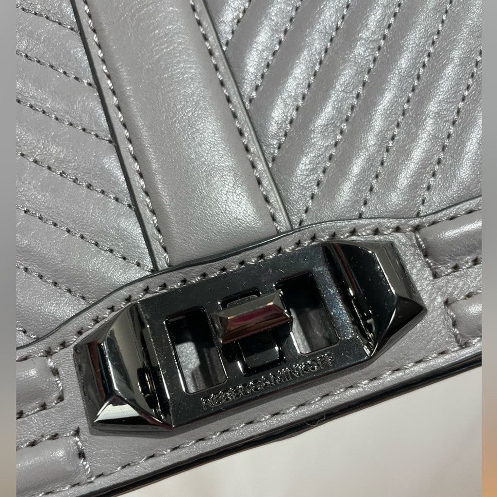Rebecca Minkoff Rebecca Minkoff Grey Love Quilted Leather Crossbody Bag Size ONE SIZE - 6 Thumbnail