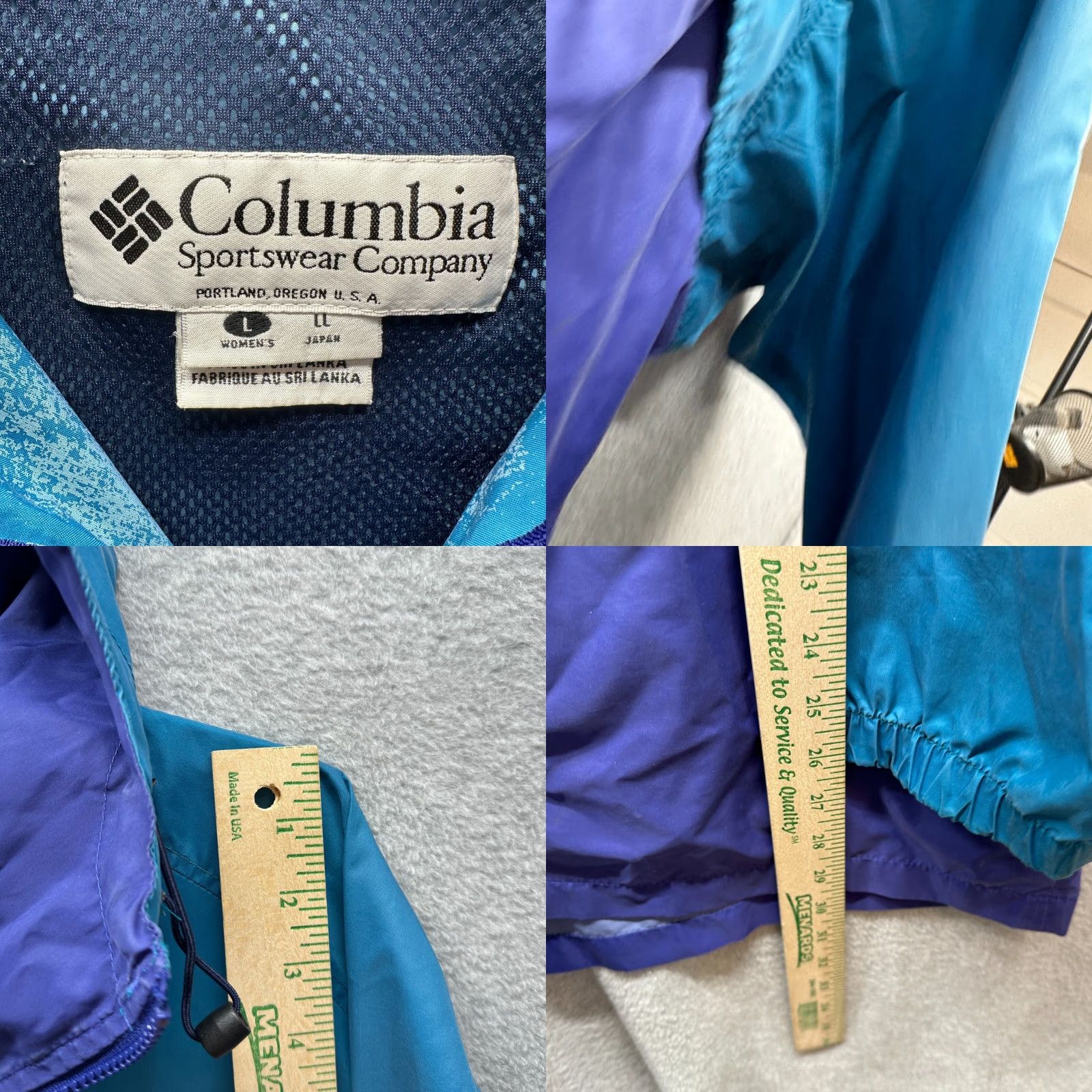 Vintage Columbia Jacket Womens Large Blue Hooded Packable 3-in-1 Zip Casual coat Size L / US 10 / IT 46 - 8 Thumbnail