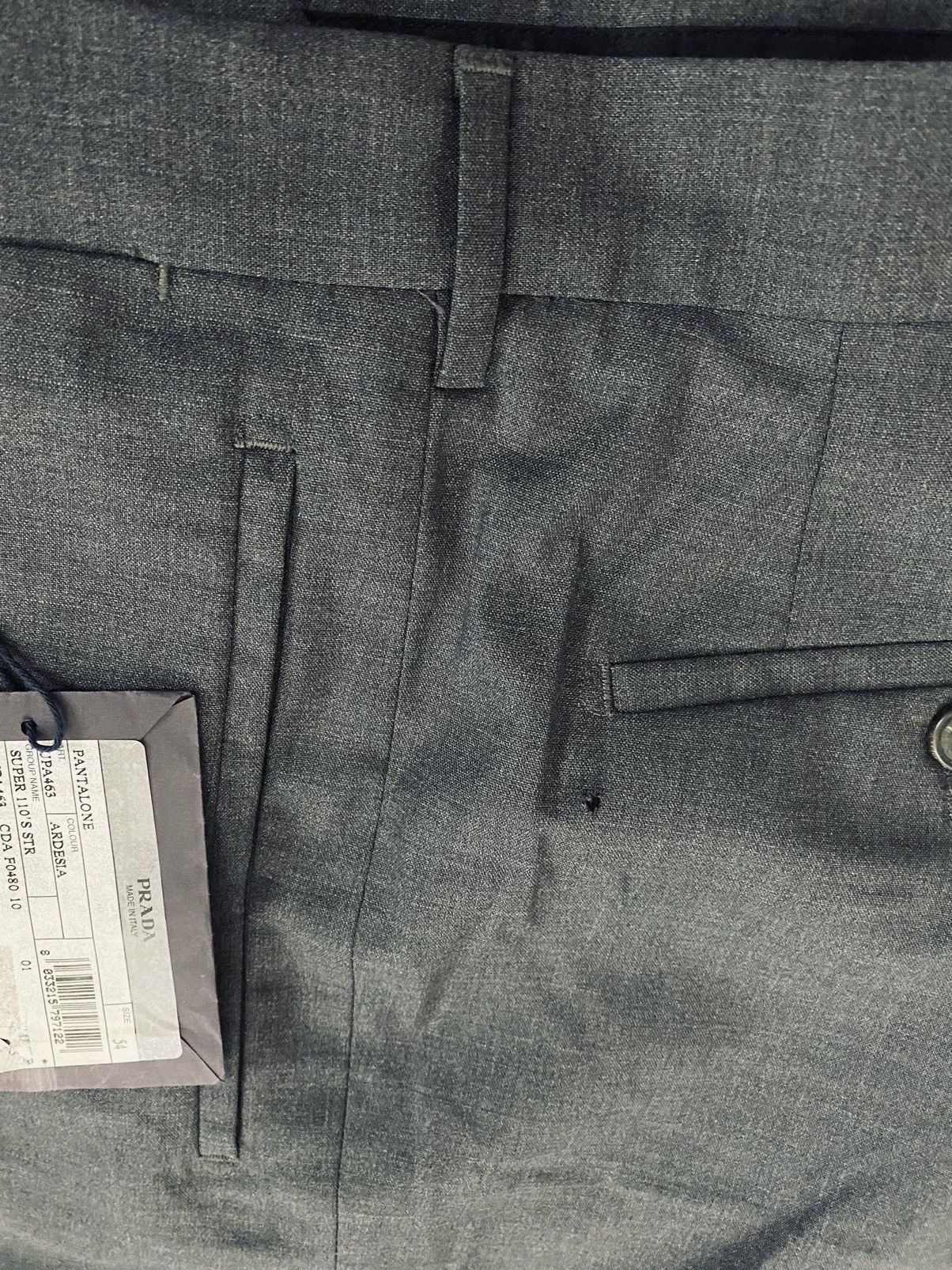 Prada Prada 🇮🇹 ardesia grey super 110’s wool street slacks 54 NW Size US 37 - 5 Thumbnail