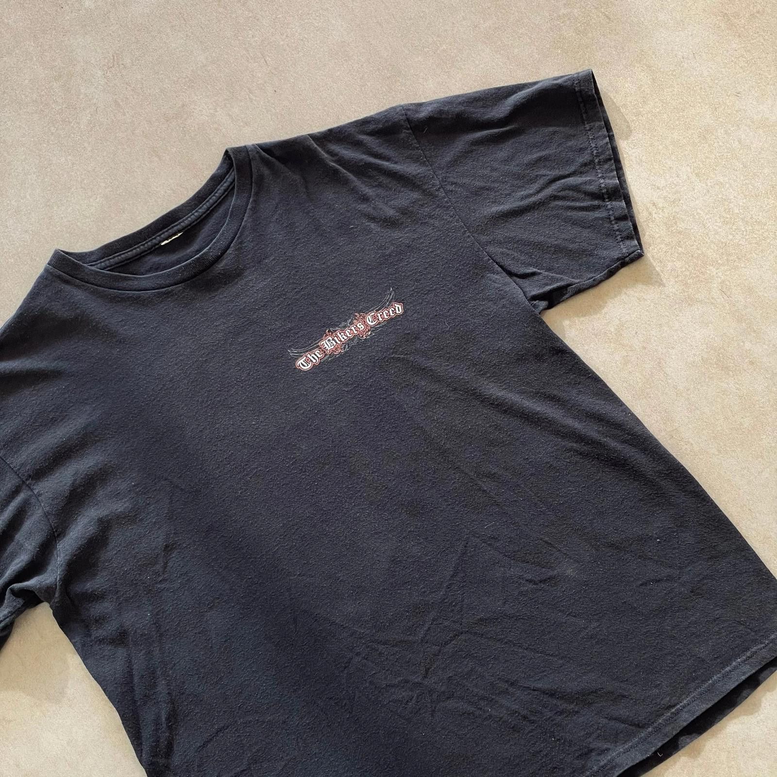 Designer 2013 The Bikers Creed Motorcycle T-Shirt - M Size ONE SIZE - 4 Thumbnail