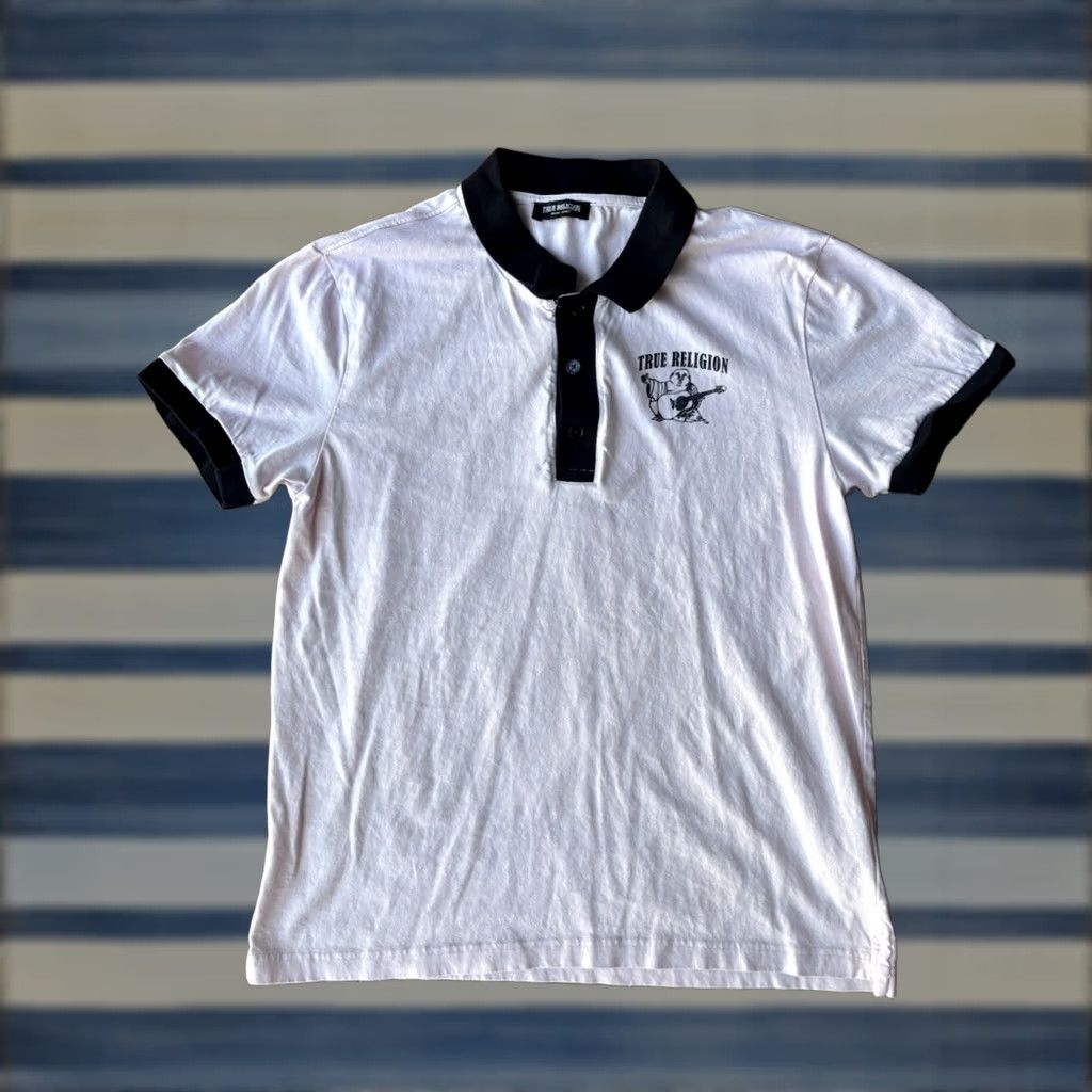True Religion VINTAGE True Religion Polo Shirt Logo Buddha Pink Large SKATER Streetwear Grunge Y2K 2000s Revival Hypewear Mens Polo Size US L / EU 52-54 / 3 - 1 Thumbnail