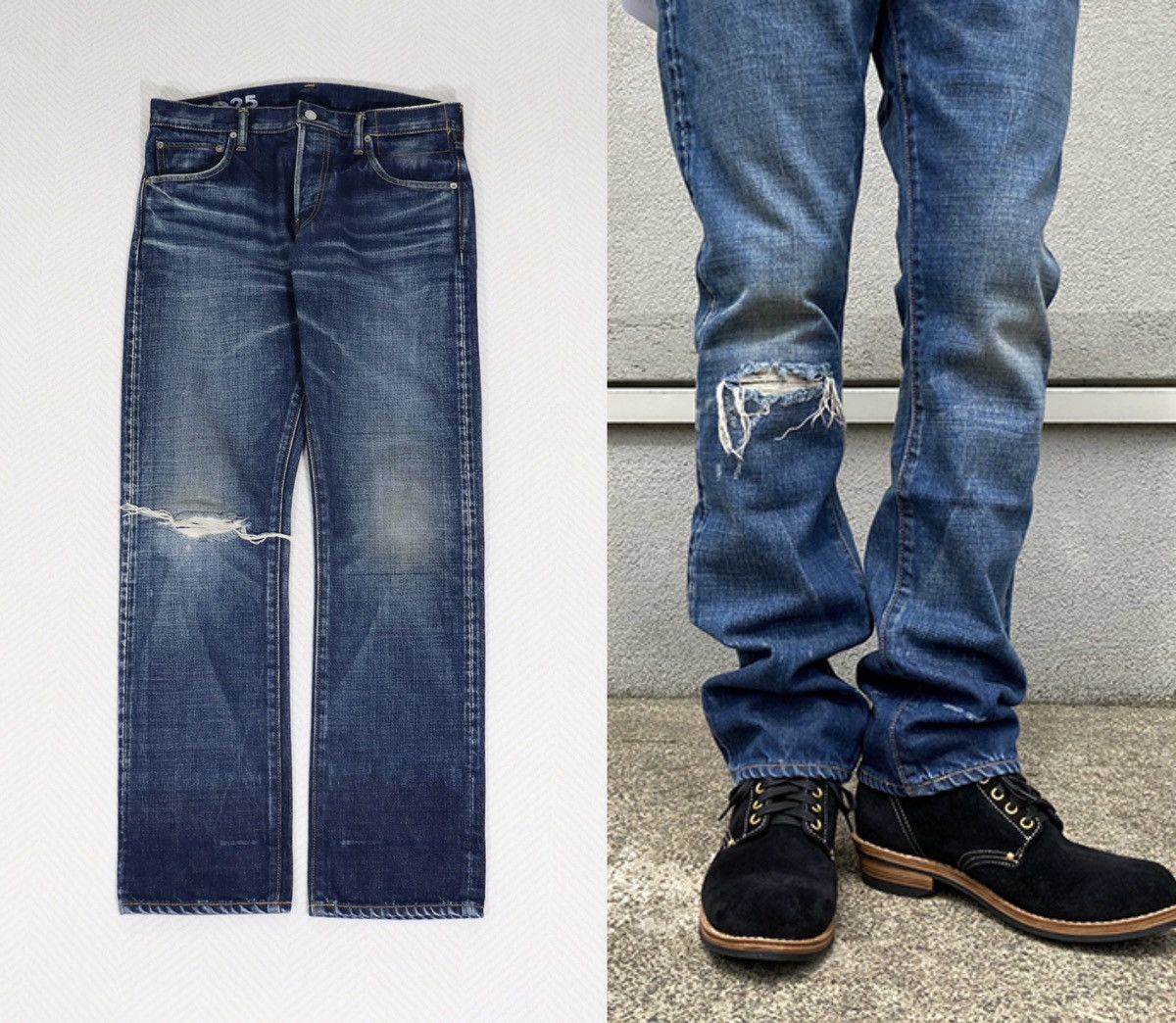 パンツ visvim SOCIAL SCLUPTURE16 DMAGED-25 W36 Visvim Visvim 21ss Social Sculpture 01.2 Damaged-25 01.2D25