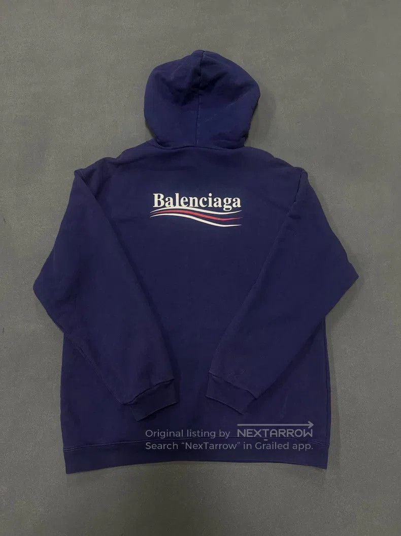 Balenciaga Balenciaga Letter Pattern Embroidered Hooded Long Sleeve S Size US L / EU 52-54 / 3 - 2 Thumbnail