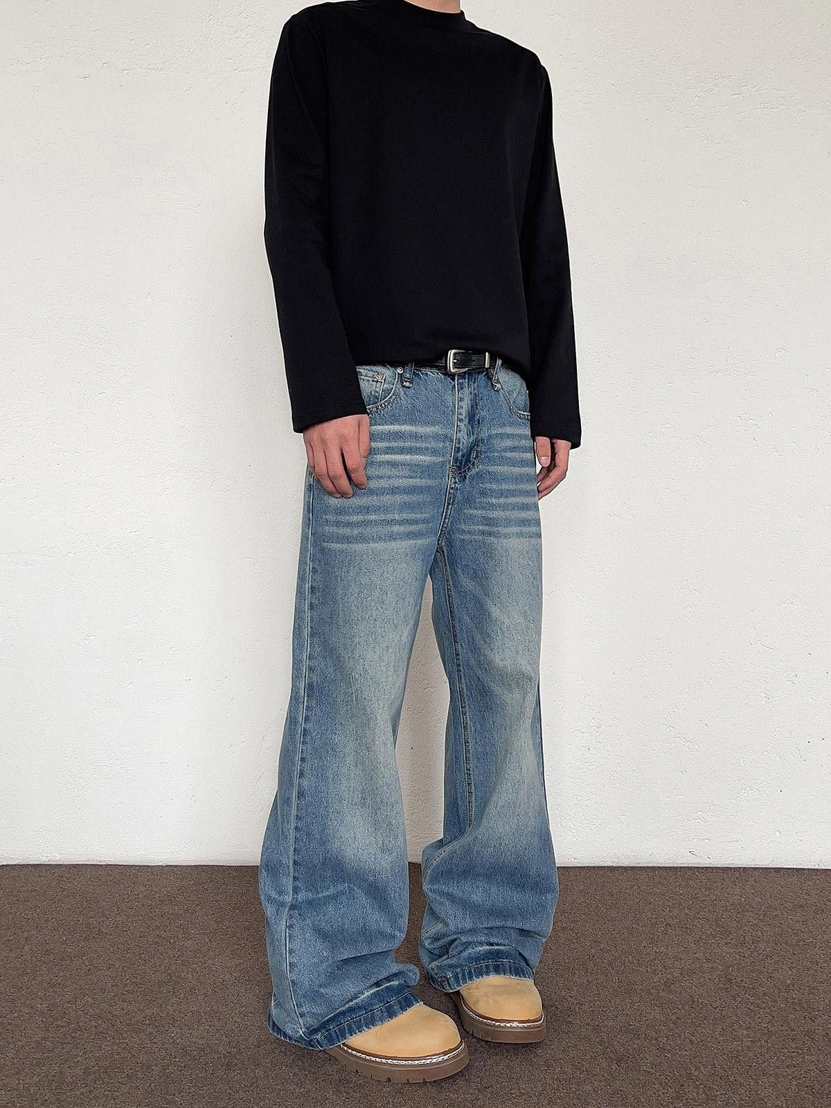 Jean × Vintage Blue Baggy Wide Leg Jeans Size US 32 / EU 48 - 3 Thumbnail