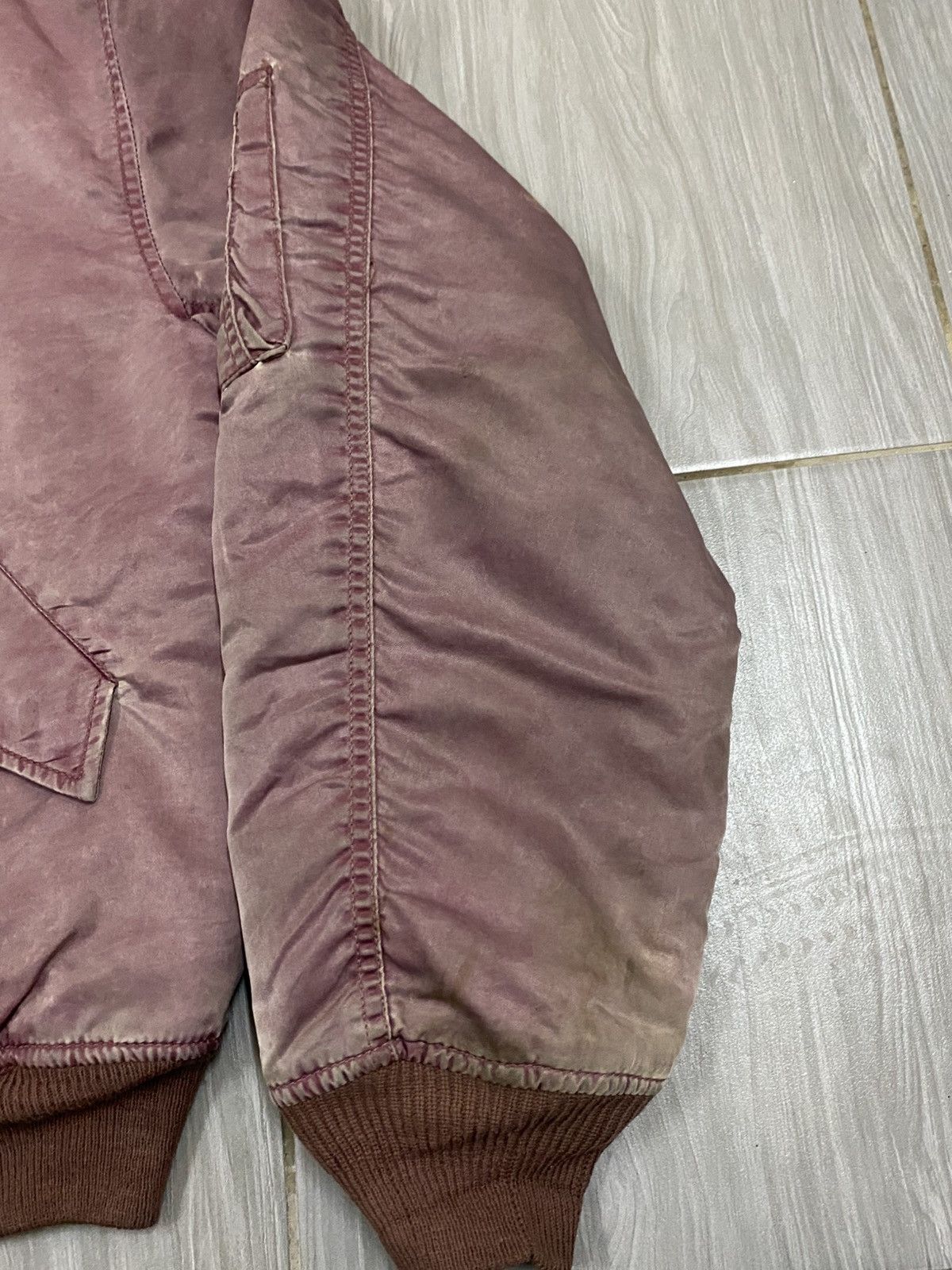 Vintage Vintage Bomber Burgundy Faded Distressed Size US L / EU 52-54 / 3 - 7 Thumbnail