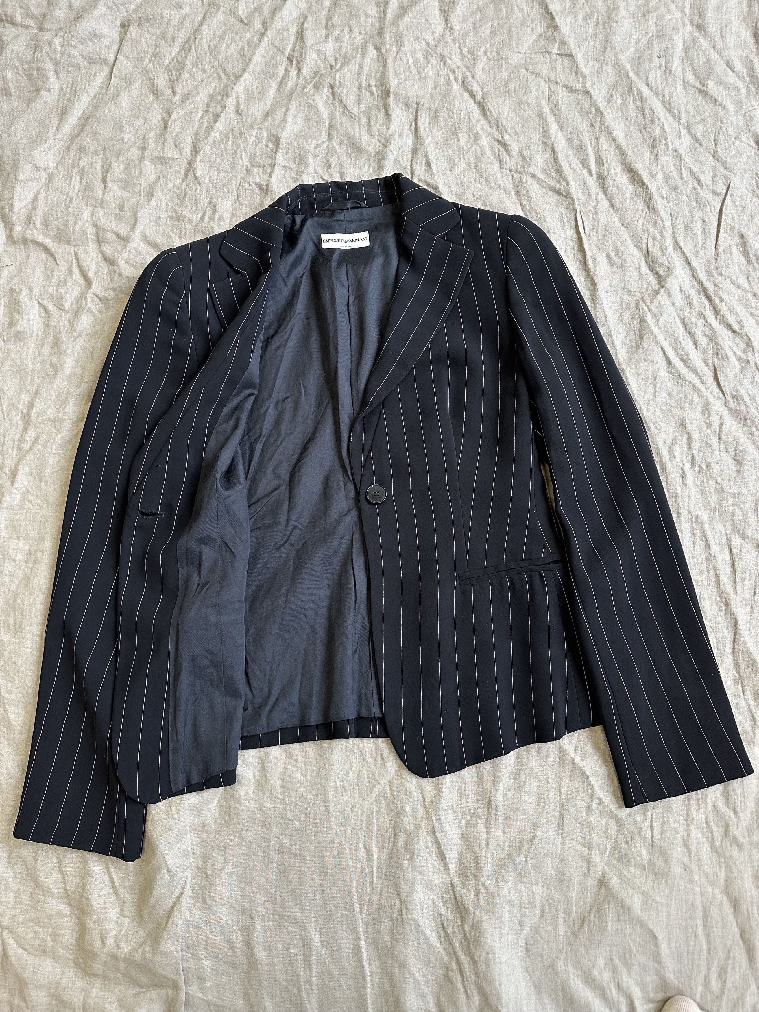 Emporio Armani Emporio Armani Vintage Stripped Blazer Jacket 6644AC Size M / US 6-8 / IT 42-44 - 3 Thumbnail