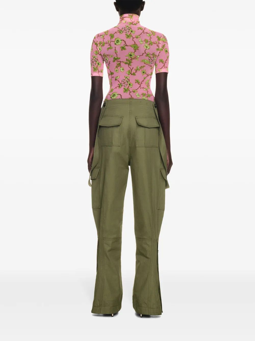 Off-White o1y1225 Cargo Pant in Military Green Size 27" / US 4 / IT 40 - 4 Thumbnail