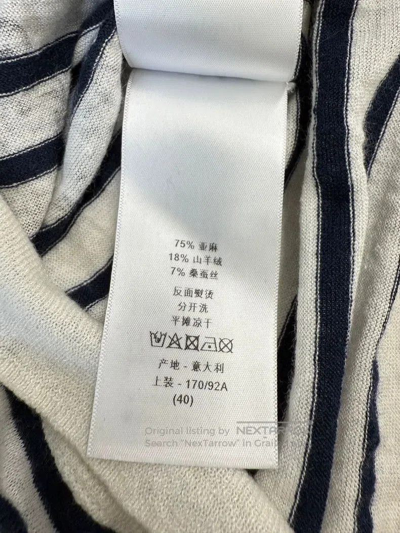 Dior Dior Striped Long Sleeve Linen T. Size US M / EU 48-50 / 2 - 5 Thumbnail