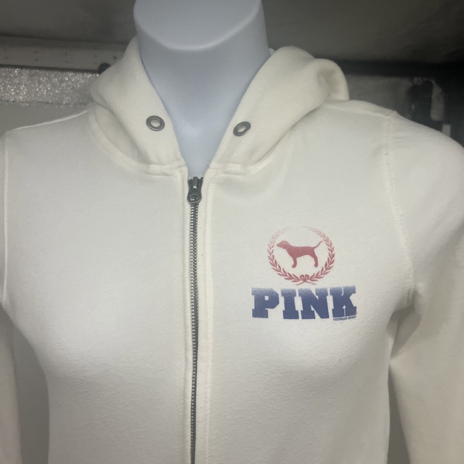 Victoria's Secret LA Dodgers Pink Victorias Secret White Zip Hoodie Jacket M Size M / US 6-8 / IT 42-44 - 4 Thumbnail