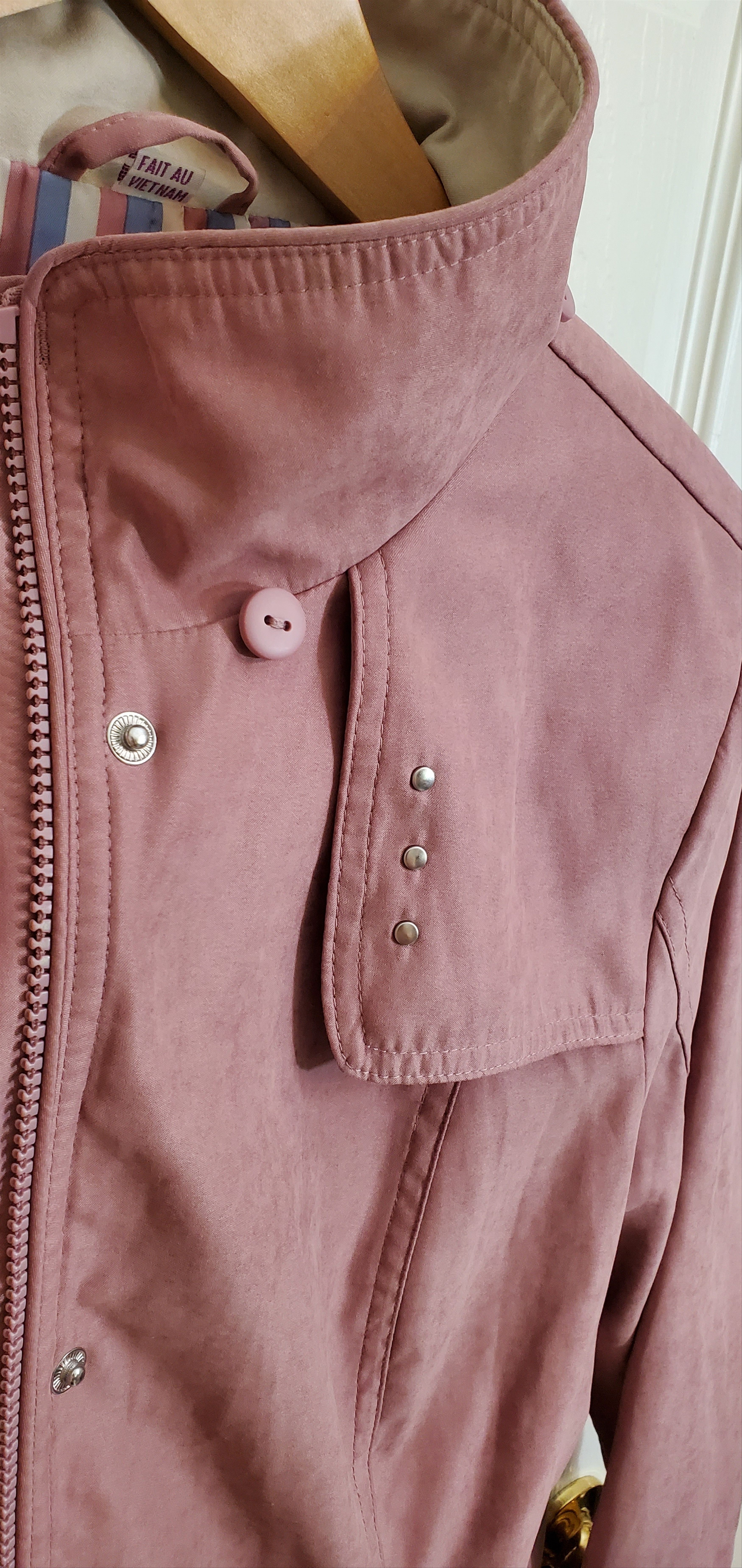 Vintage Vintage ALIA Pink Coat Lined Inside Shoulder Flap Style Size M / US 6-8 / IT 42-44 - 3 Thumbnail