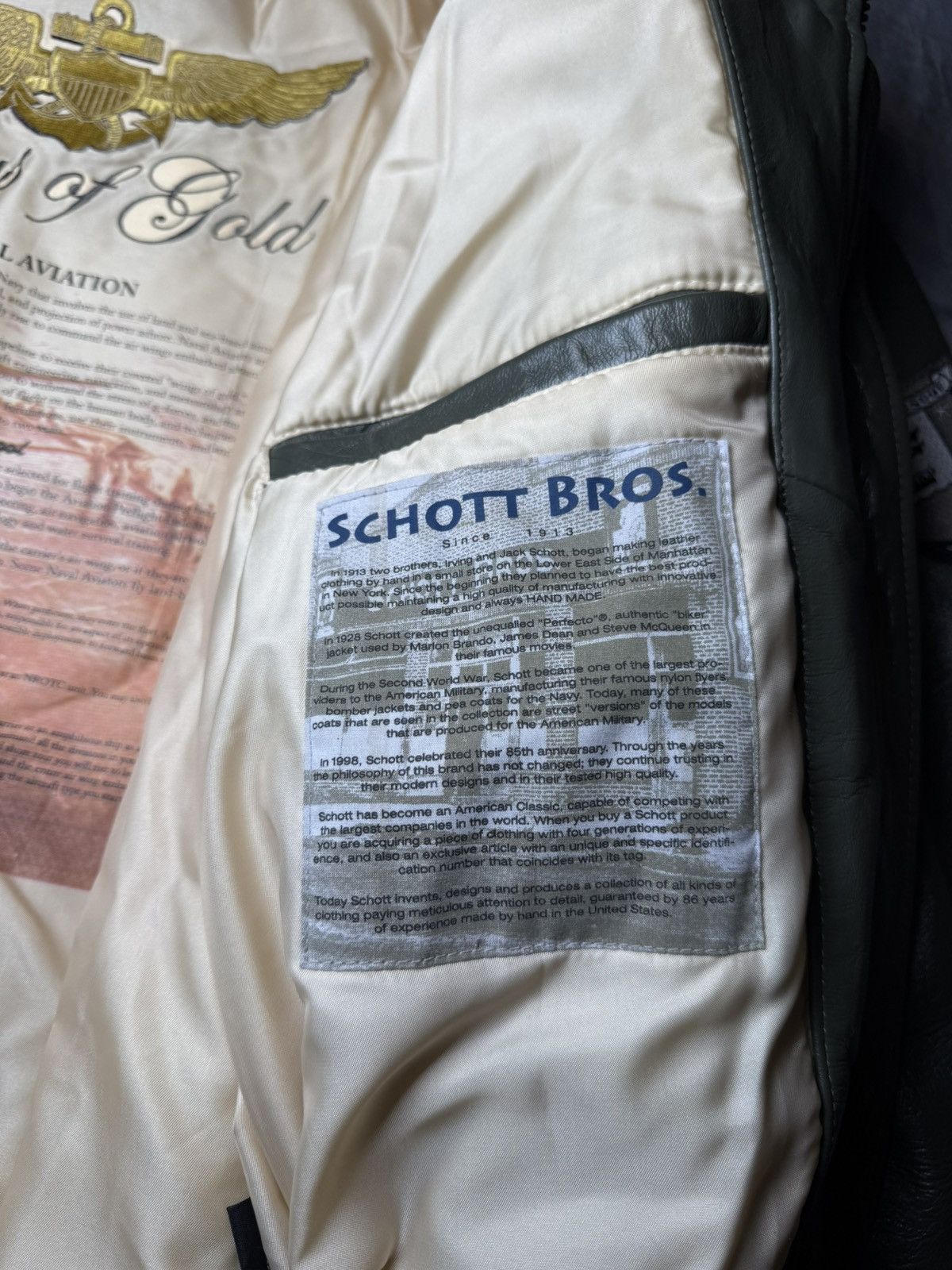 Schott × Vintage SCHOTT NYC G-1, US NAVY LEATHER BOMBER JACKET Size US XXL / EU 58 / 5 - 11 Thumbnail