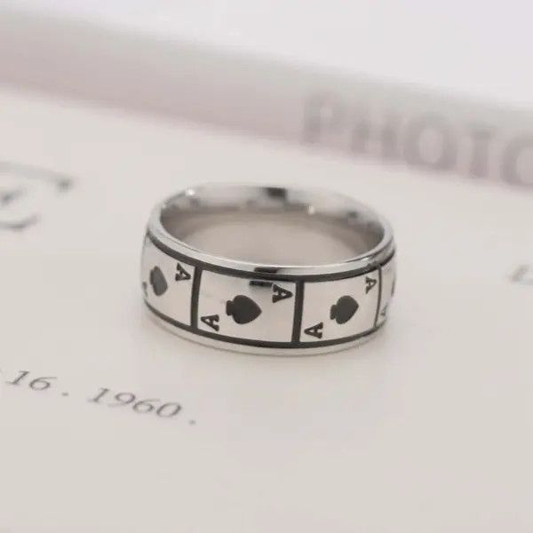 Designer × Jewelry Size us10 Poker Deck Scale Ring Size ONE SIZE - 4 Thumbnail