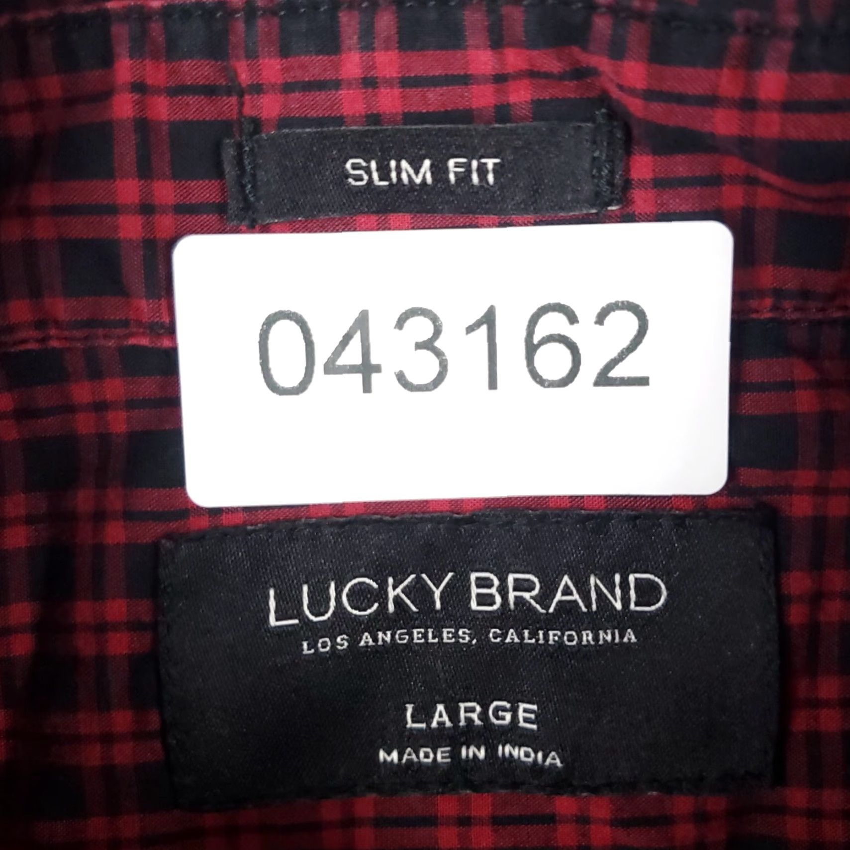 Lucky Brand Lucky Brand Shirt Mens Size Large Red Plaid Button-Up Long Sleeve Casual Business Formal Wedding Workwear Size US L / EU 52-54 / 3 - 6 Thumbnail