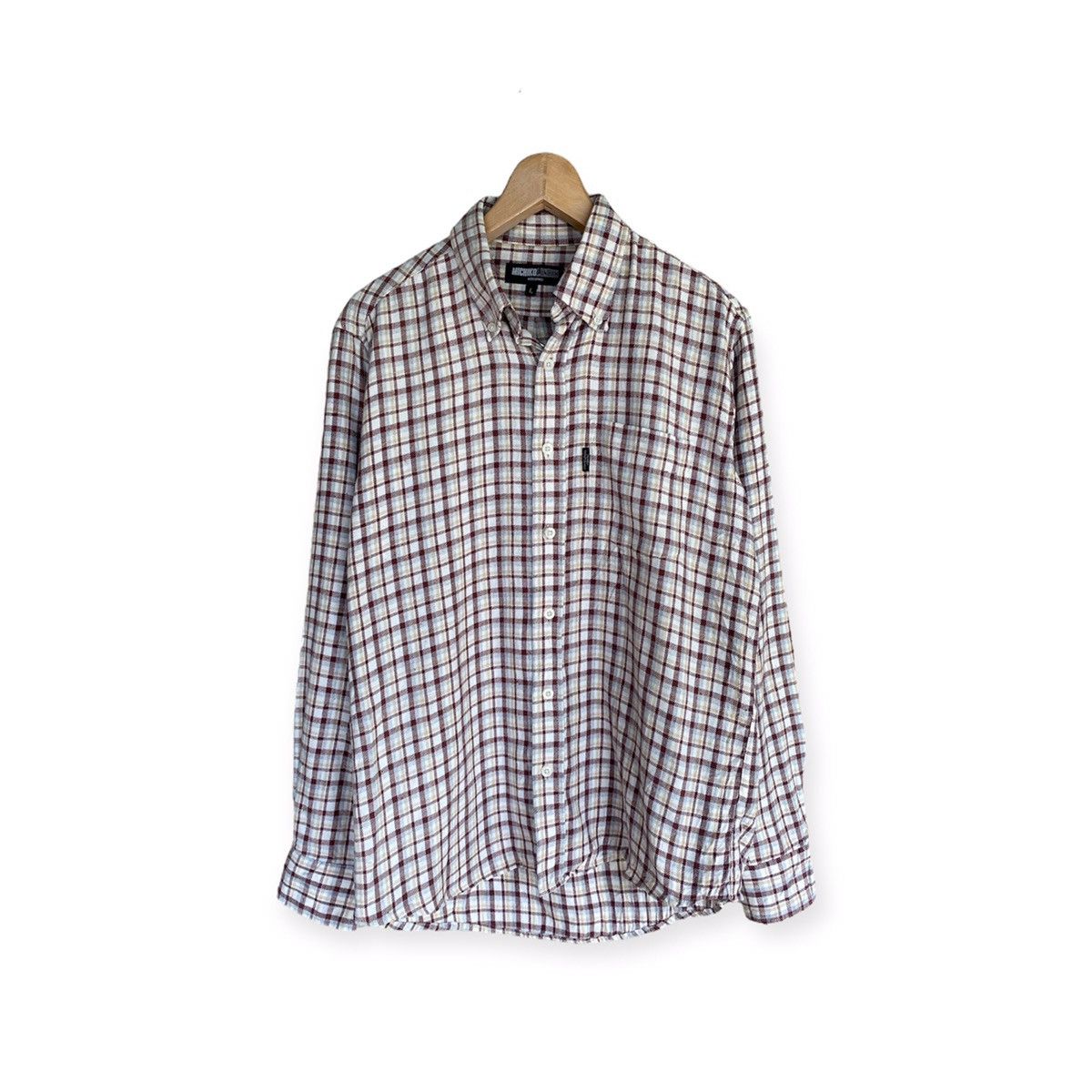 Flannel Michiko London Koshino Plaid Tartan Flannel Shirt Size US M / EU 48-50 / 2 - 1 Thumbnail