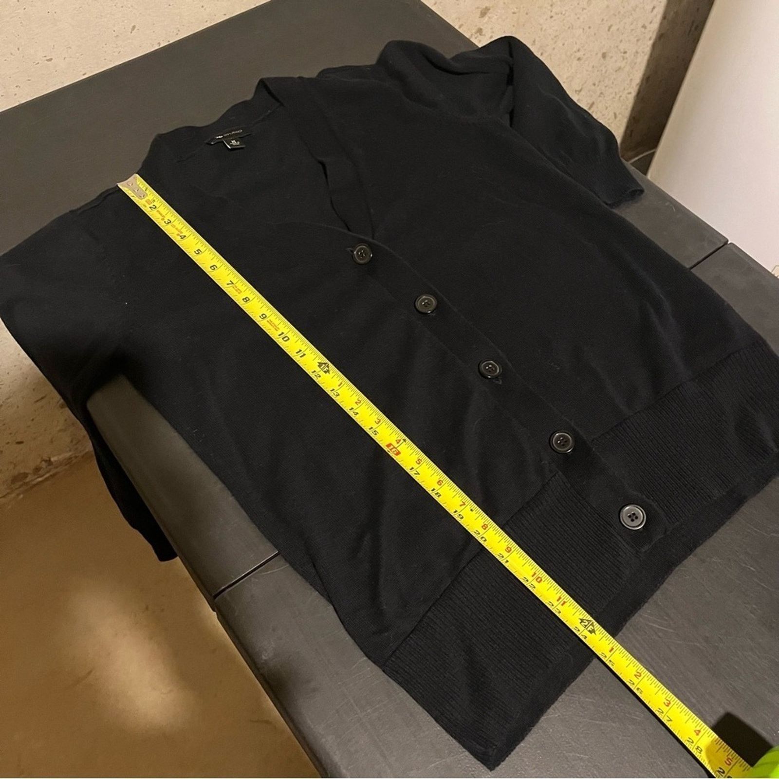 Other AB Studio Women's Black 3/4 Sleeve Lightweight Cardigan Sz M Size M / US 6-8 / IT 42-44 - 7 Thumbnail