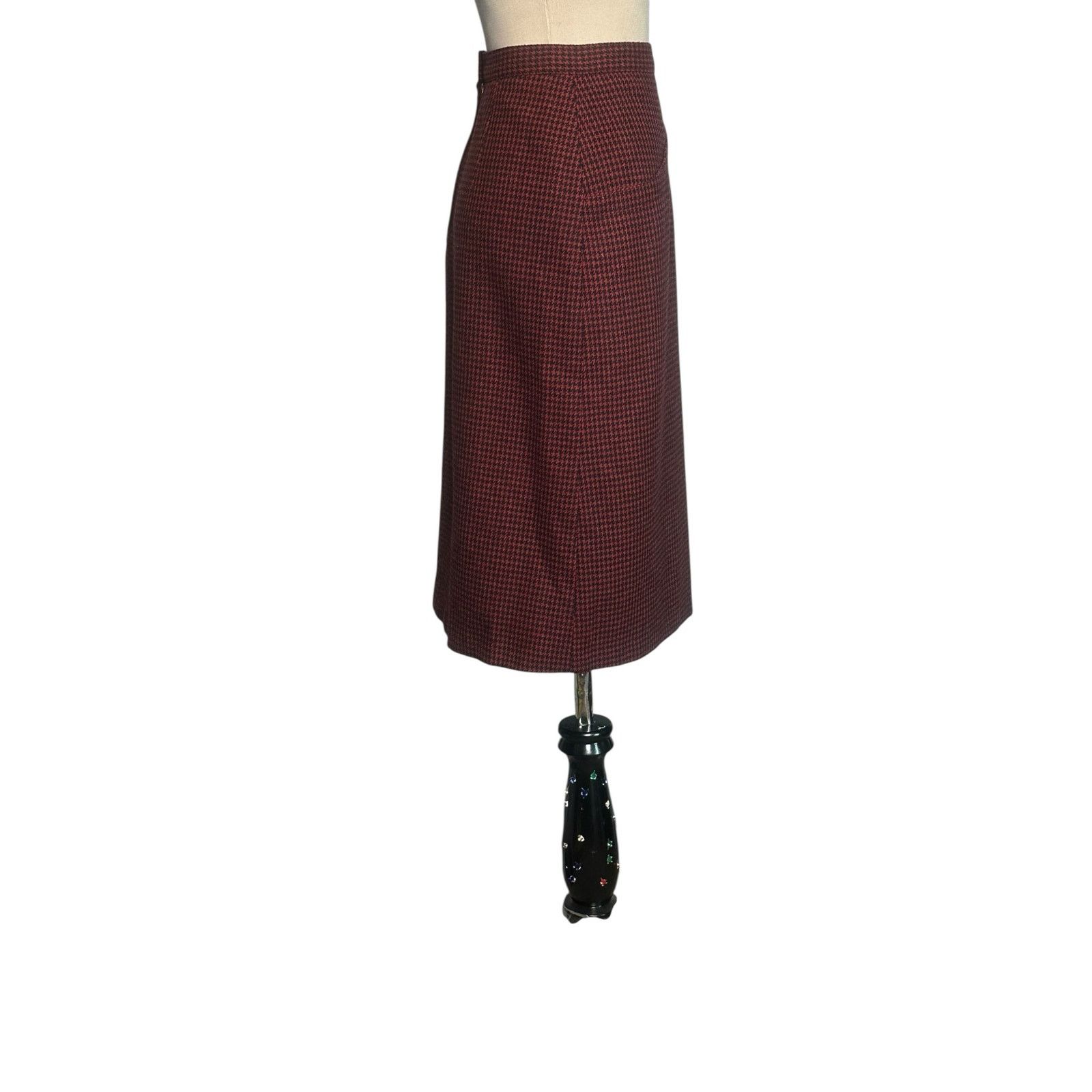 Porsche Design Porsche vintage red black houndstooth pencil skirt size 9/10 Size 27" / US 4 / IT 40 - 10 Thumbnail