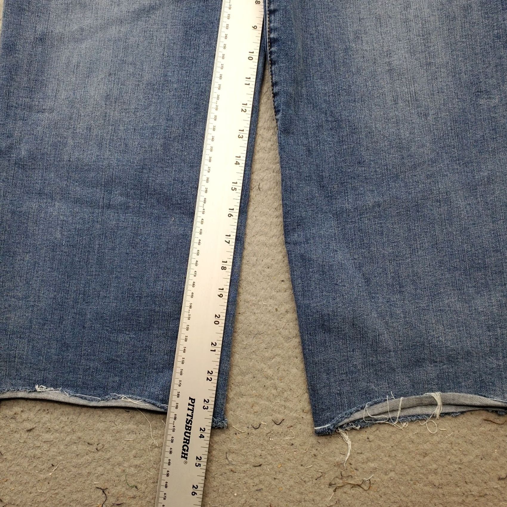 Denime Goodthreads Womens Cropped Jeans 29 Blue Denim Wide Leg Button Fly GT19010726 Size 29" - 4 Thumbnail