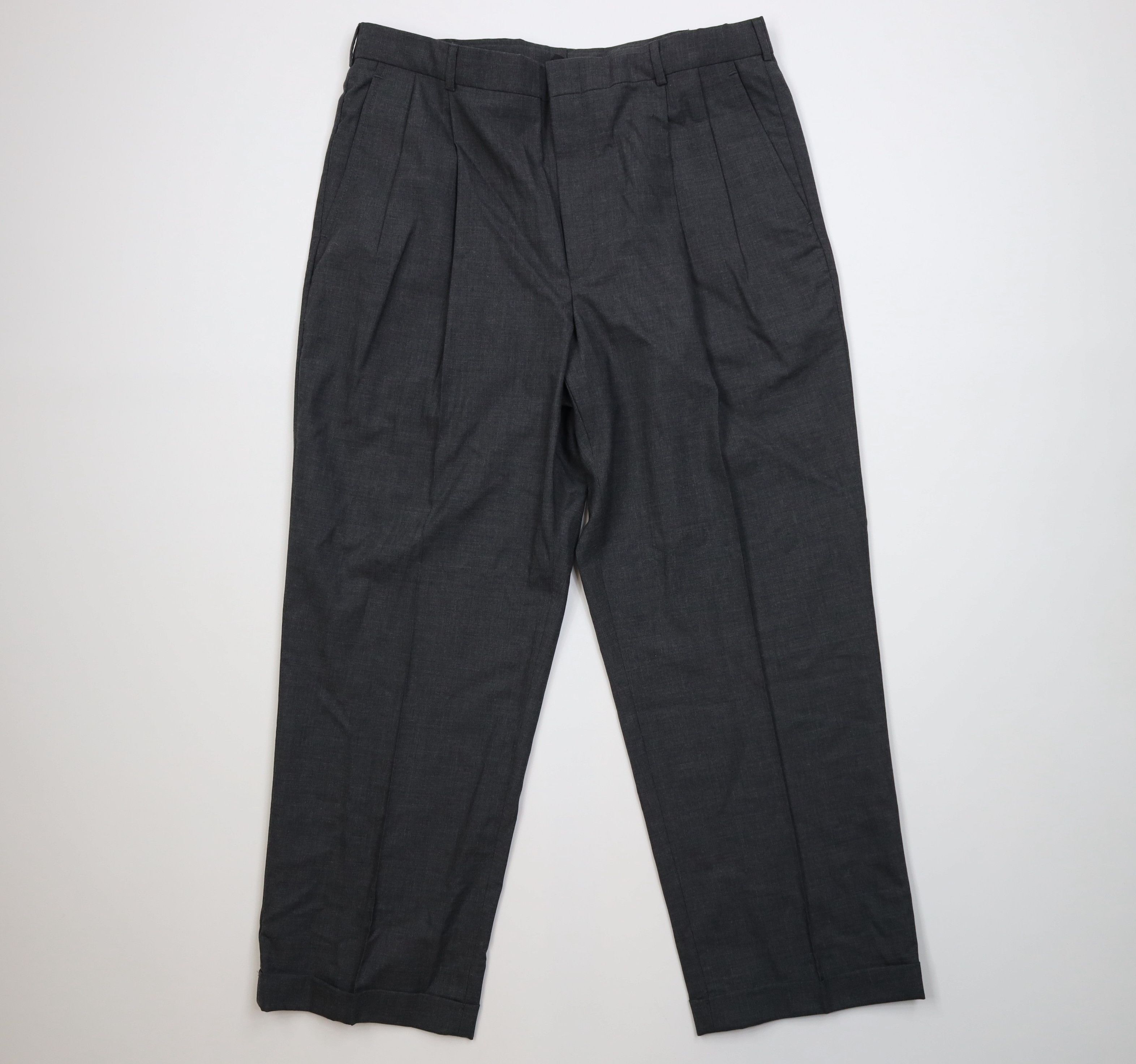 Lands' End Deadstock Vintage 90s Lands End Chino Pants Charcoal Gray Size US 36 / EU 52 - 1 Thumbnail