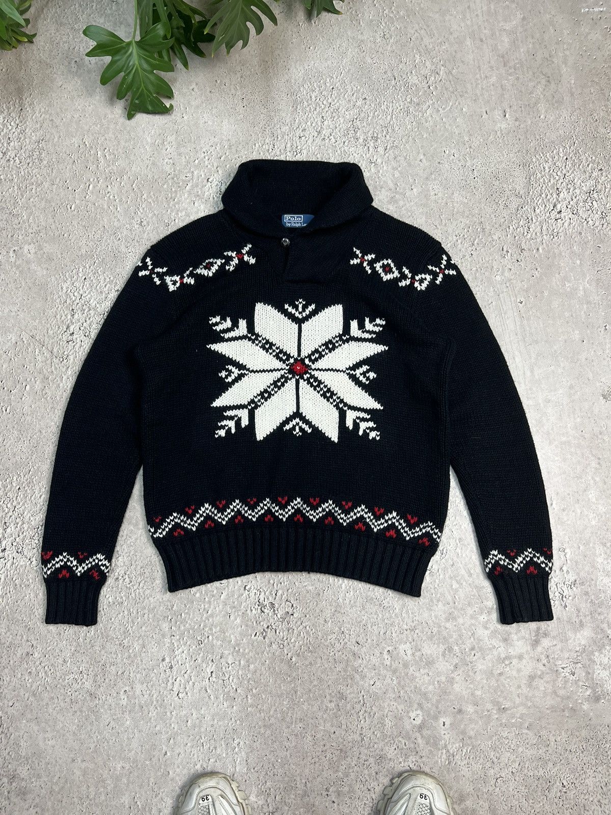 Polo Ralph Lauren × Ralph Lauren Vintage 90s Ralph Lauren American Flag USA Sweater Y2K Size US L / EU 52-54 / 3 - 2 Thumbnail