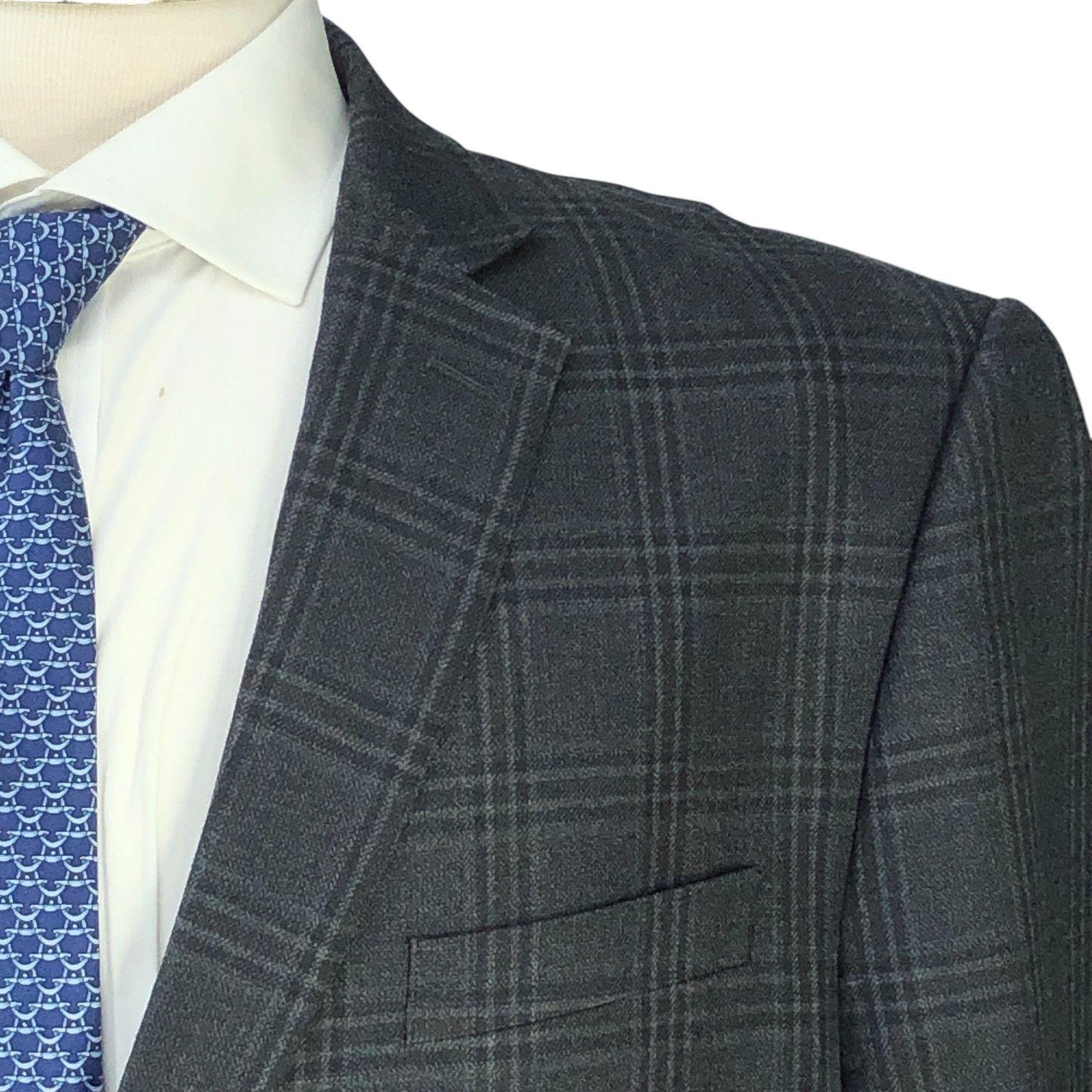 Lauren Ralph Lauren Ralph Lauren LRL 46R Sport Coat Jacket Silk Wool Windowpane Size 46R - 4 Thumbnail