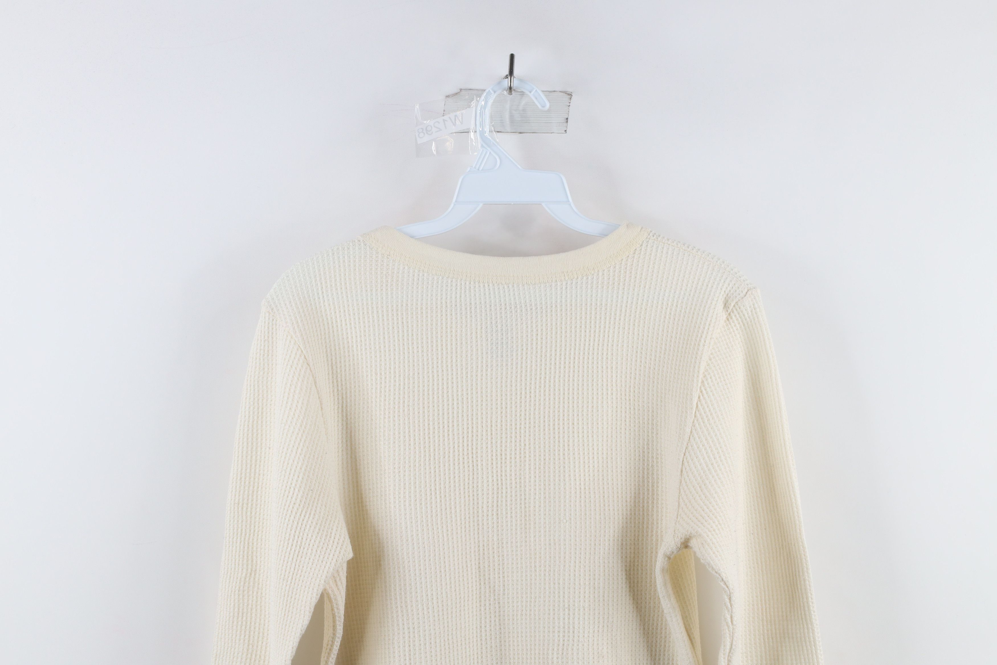 Vintage Vintage 90s Streetwear Waffle Knit Long Sleeve T-Shirt Size US S / EU 44-46 / 1 - 8 Thumbnail