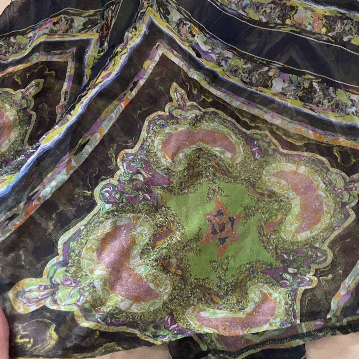 Dries Van Noten Dries Van Noten Sheer Silk Printed Top Size 27" / US 4 / IT 40 - 4 Thumbnail