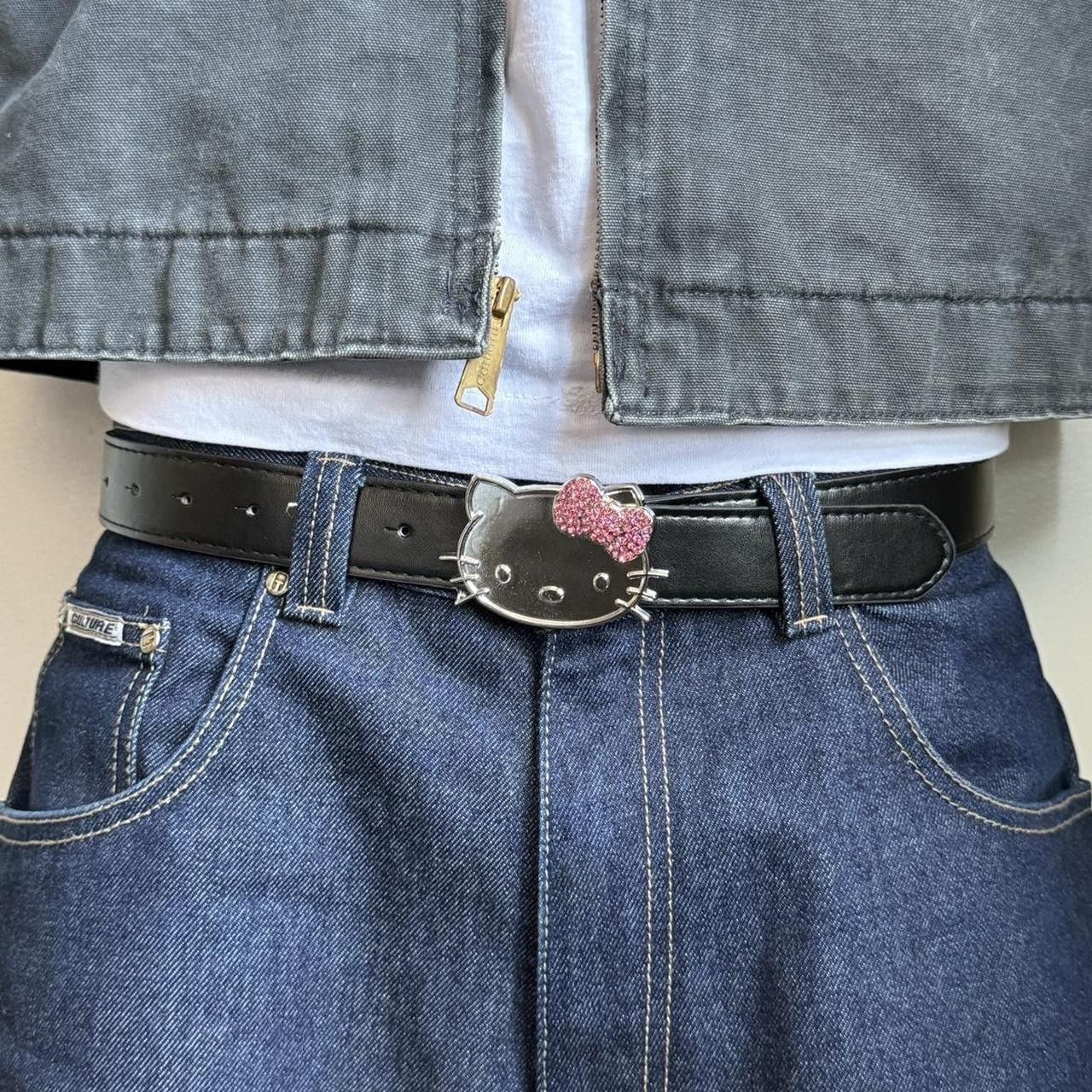 Other y2k style hello kitty rhinestone grunge goth emo punk belt Size ONE SIZE - 1 Thumbnail