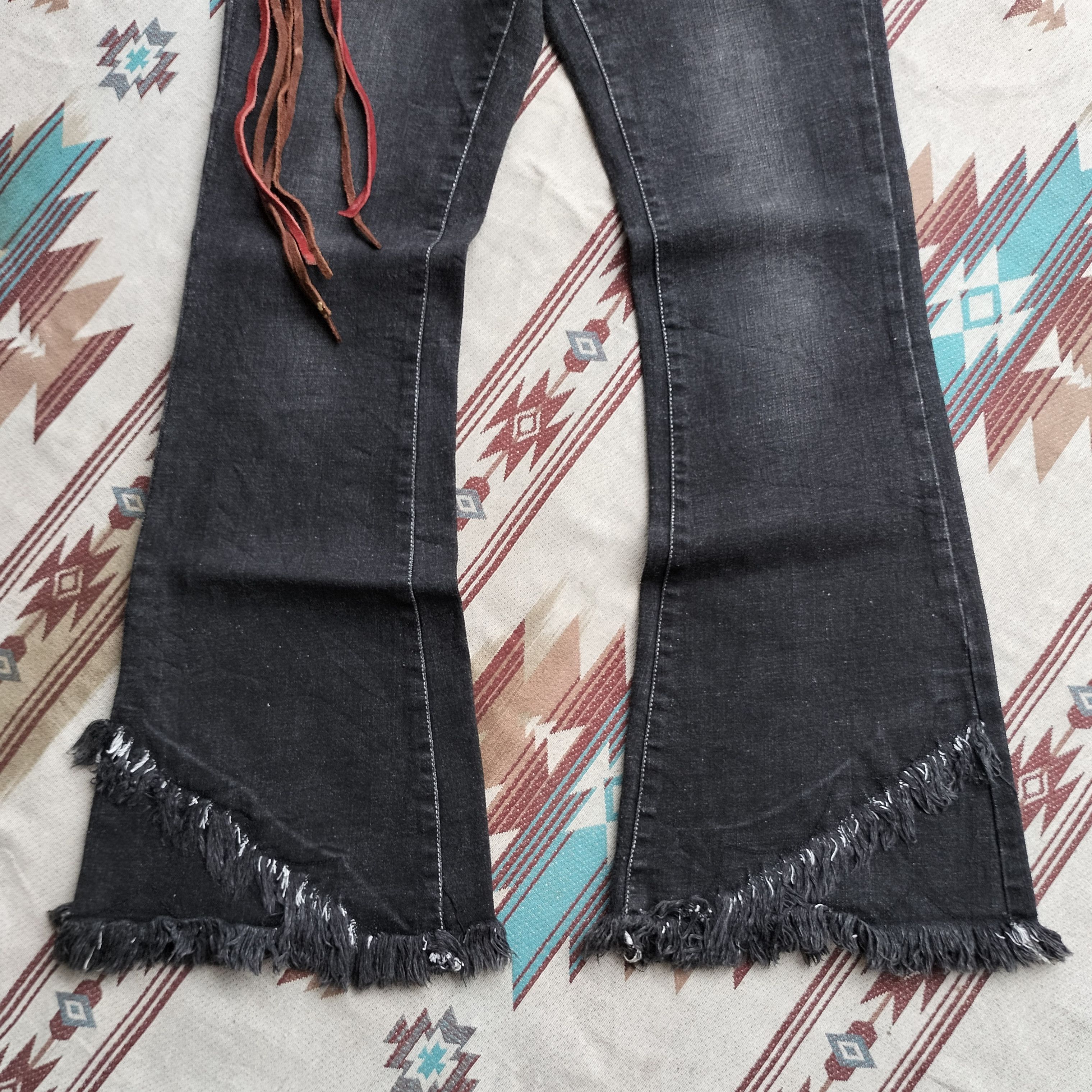 Tornado Mart rope suede belt tassel flare denim Size US 27 - 4 Thumbnail