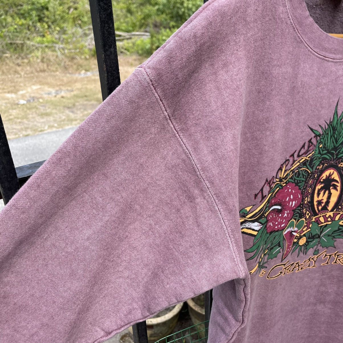 Vintage 🔥Vintage 90s Hawaii Tropical Flower Crazy Travel Sweatshirts Size US M / EU 48-50 / 2 - 8 Thumbnail