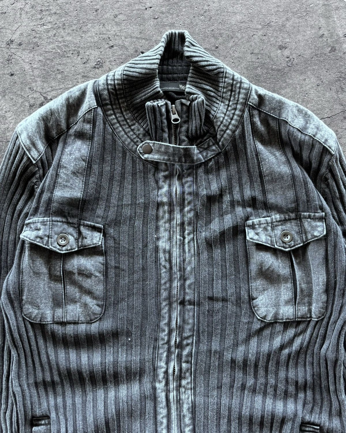 If Six Was Nine × Japanese Brand × Le Grande Bleu (L.G.B.) Ifsixwasnine Lgb Style Stone Washed Grey Knit Zip Up Size US M / EU 48-50 / 2 - 3 Thumbnail