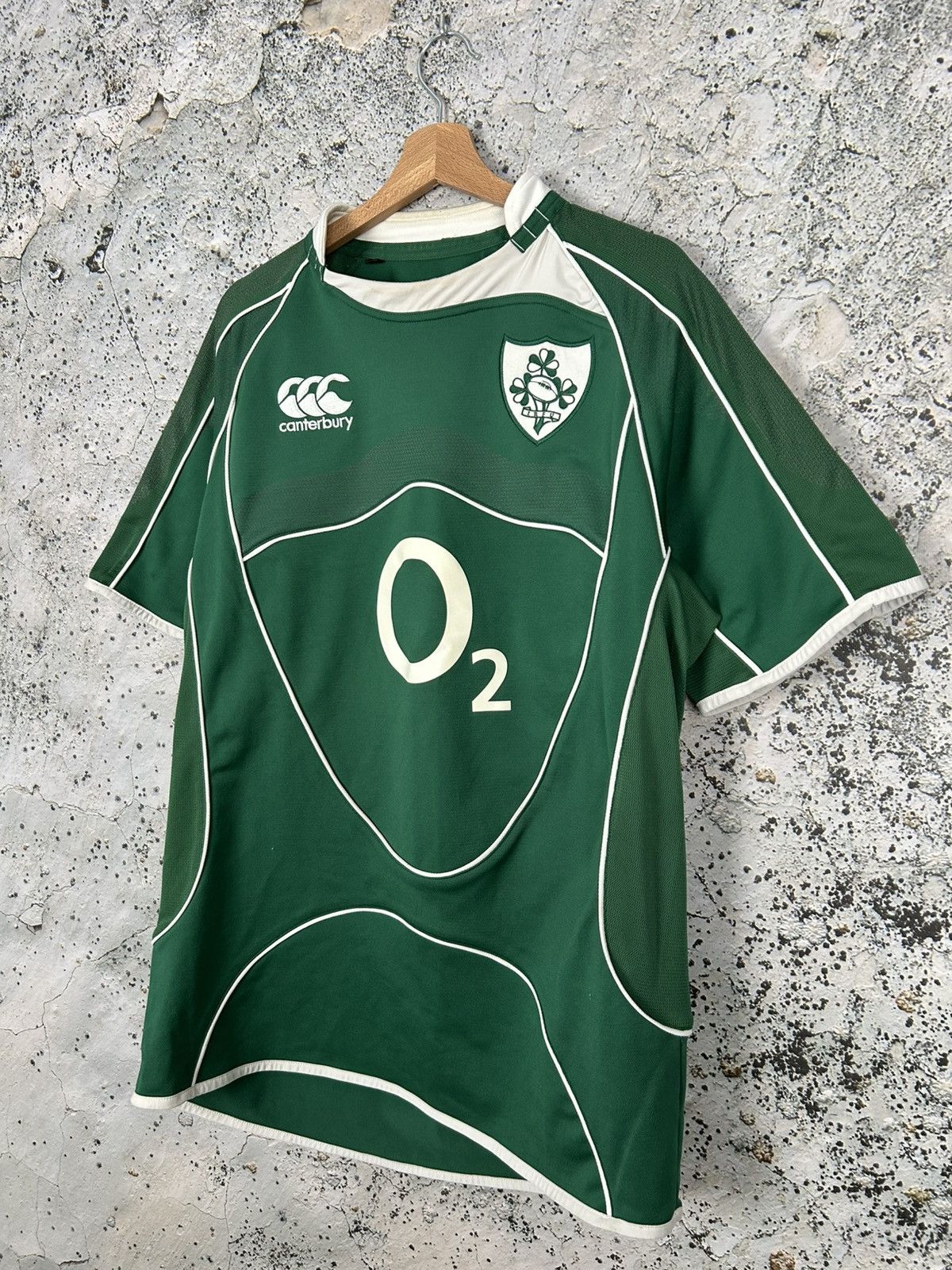 Vintage Vintage Ireland Rugby Jersey 90s O2 Football Rare Sport Size US L / EU 52-54 / 3 - 2 Thumbnail