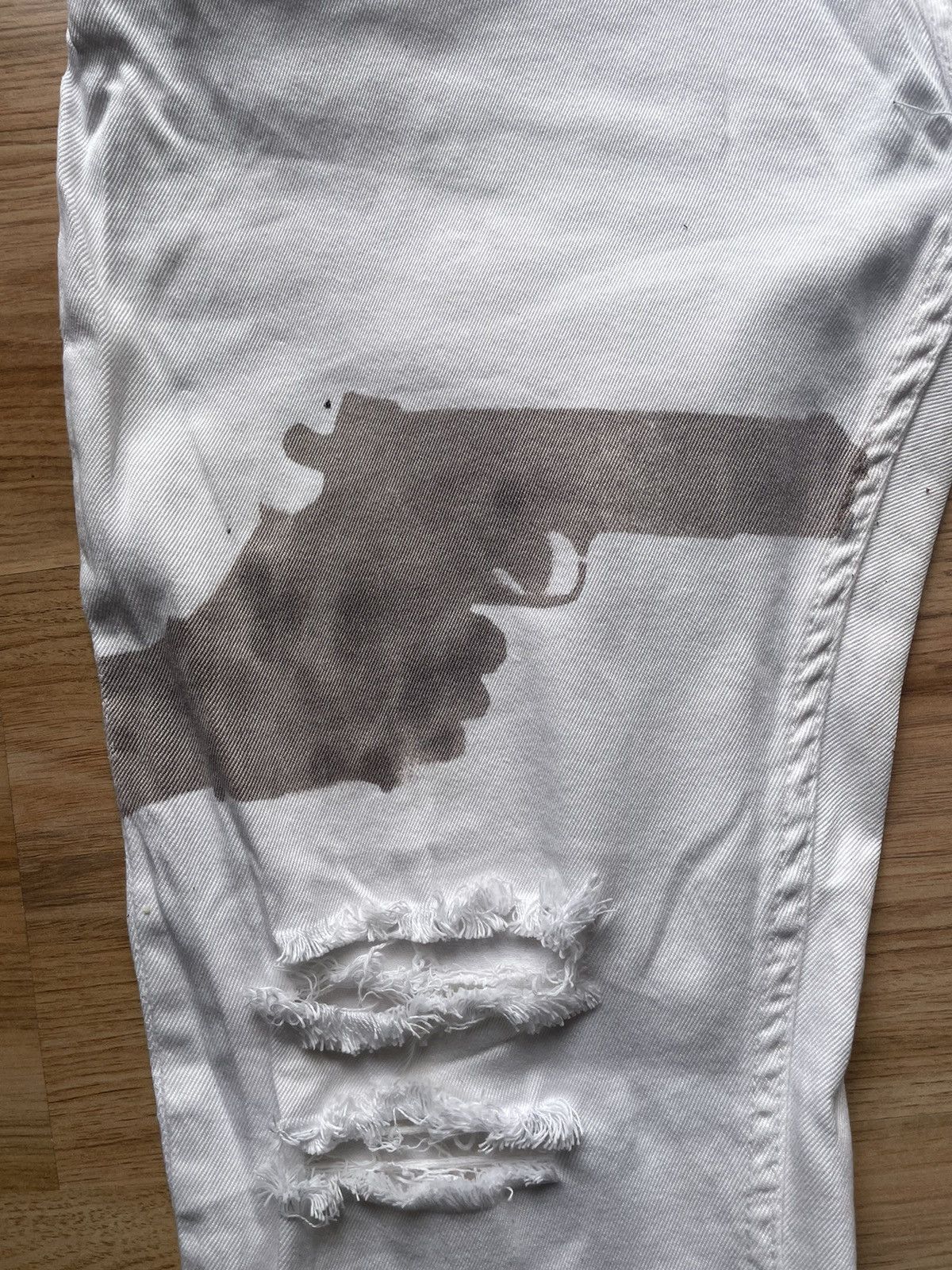 Japanese Brand "GOD IS A WEAPON" Custom Jeans byjeshal Size US 34 / EU 50 - 2 Thumbnail