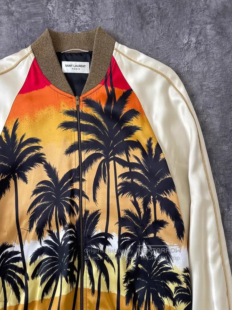 Saint Laurent Paris Saint Laurent Paris Spring/Summer silk palm tree jacket Size US S / EU 44-46 / 1 - 3 Thumbnail