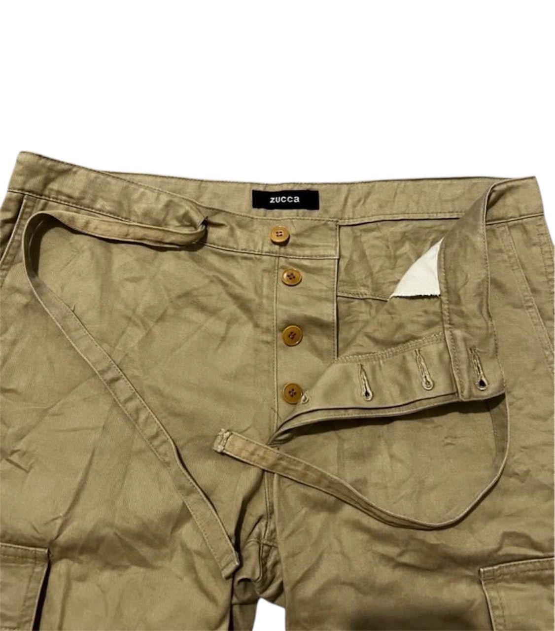 Issey Miyake Japanese Brand - Zucca Drawstring laces cargo pants Size US 32 / EU 48 - 4 Thumbnail