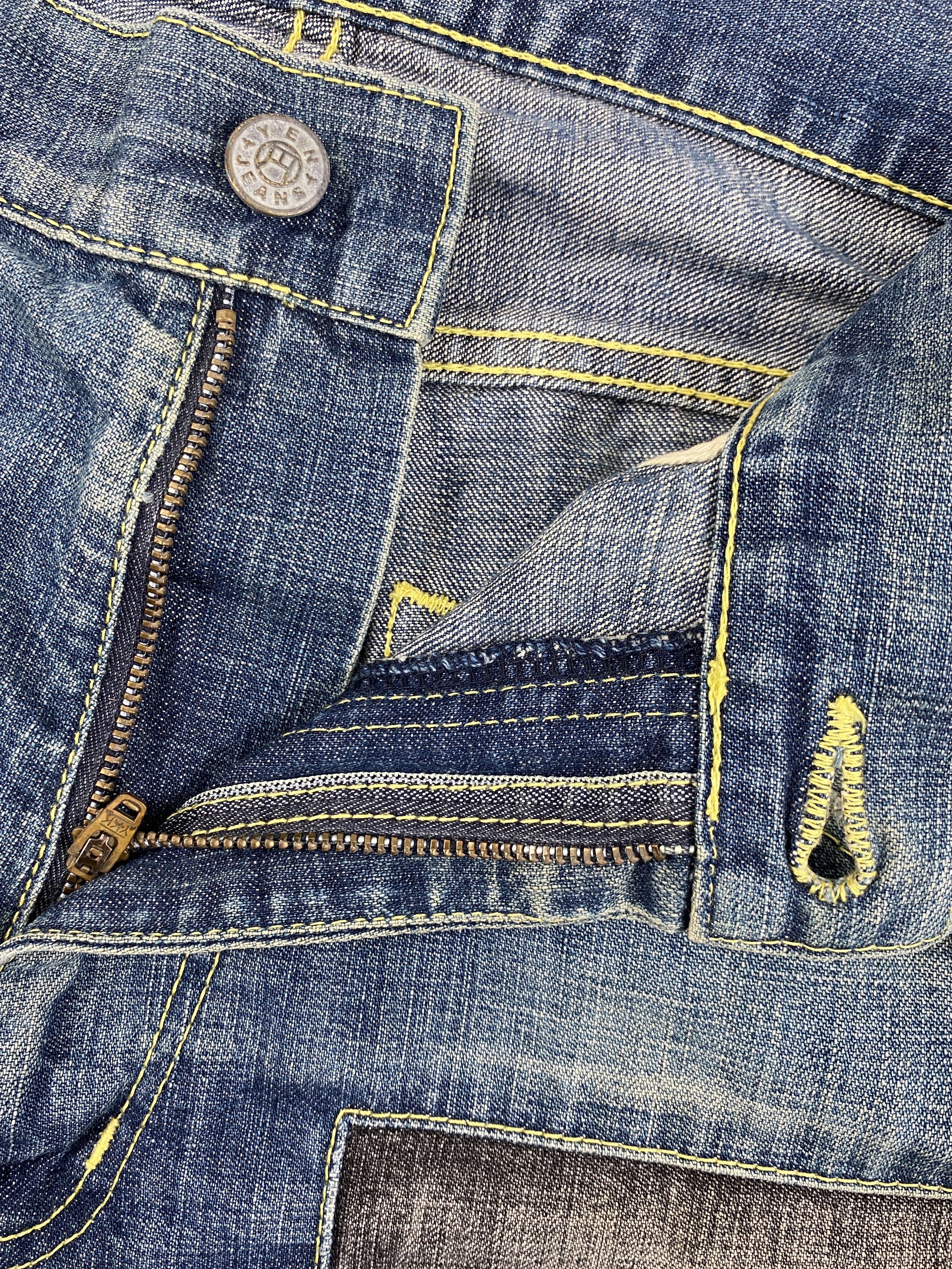 Hysteric Glamour Vintage Yen Jeans Patchwork Baggy 34x30.5 Denim- JN3576 Size US 34 / EU 50 - 6 Thumbnail