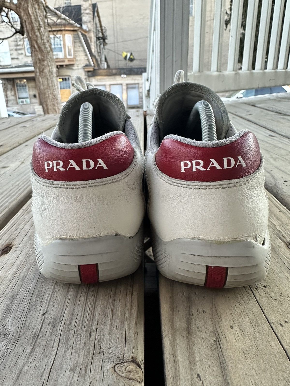 Prada Vintage Prada Cup White Leather Sneakers Size 9 Size US 11 / EU 44 - 3 Thumbnail