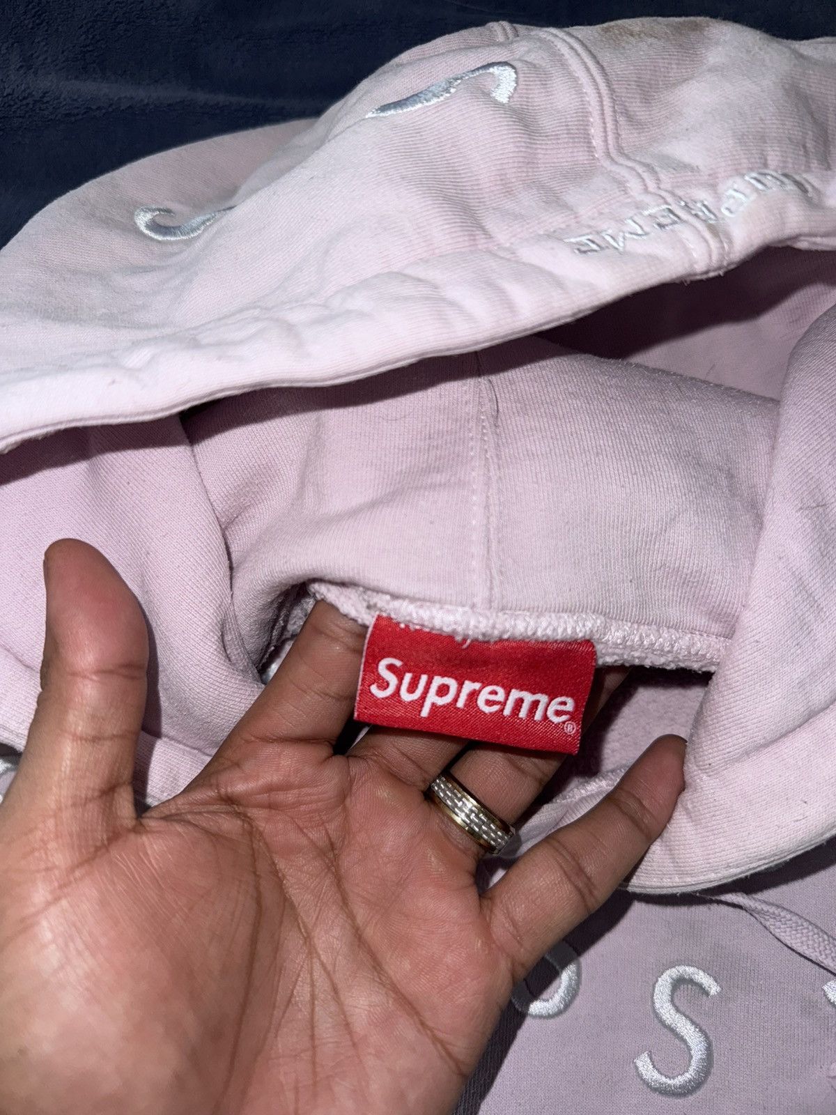 Supreme Supreme Embroidered S Hooded Sweatshirt Size US L / EU 52-54 / 3 - 8 Thumbnail