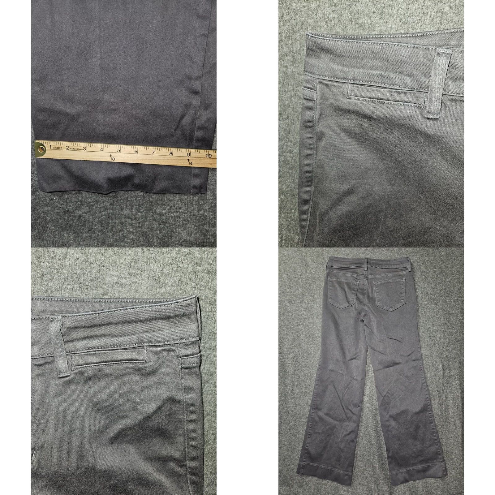 NYDJ NYDJ Pants Womens 6 Gray Lift Tuck Bootcut Stretch Casual USA Chino Pockets Logo City Hipster Preppy Size 28" / US 6 / IT 42 - 8 Thumbnail