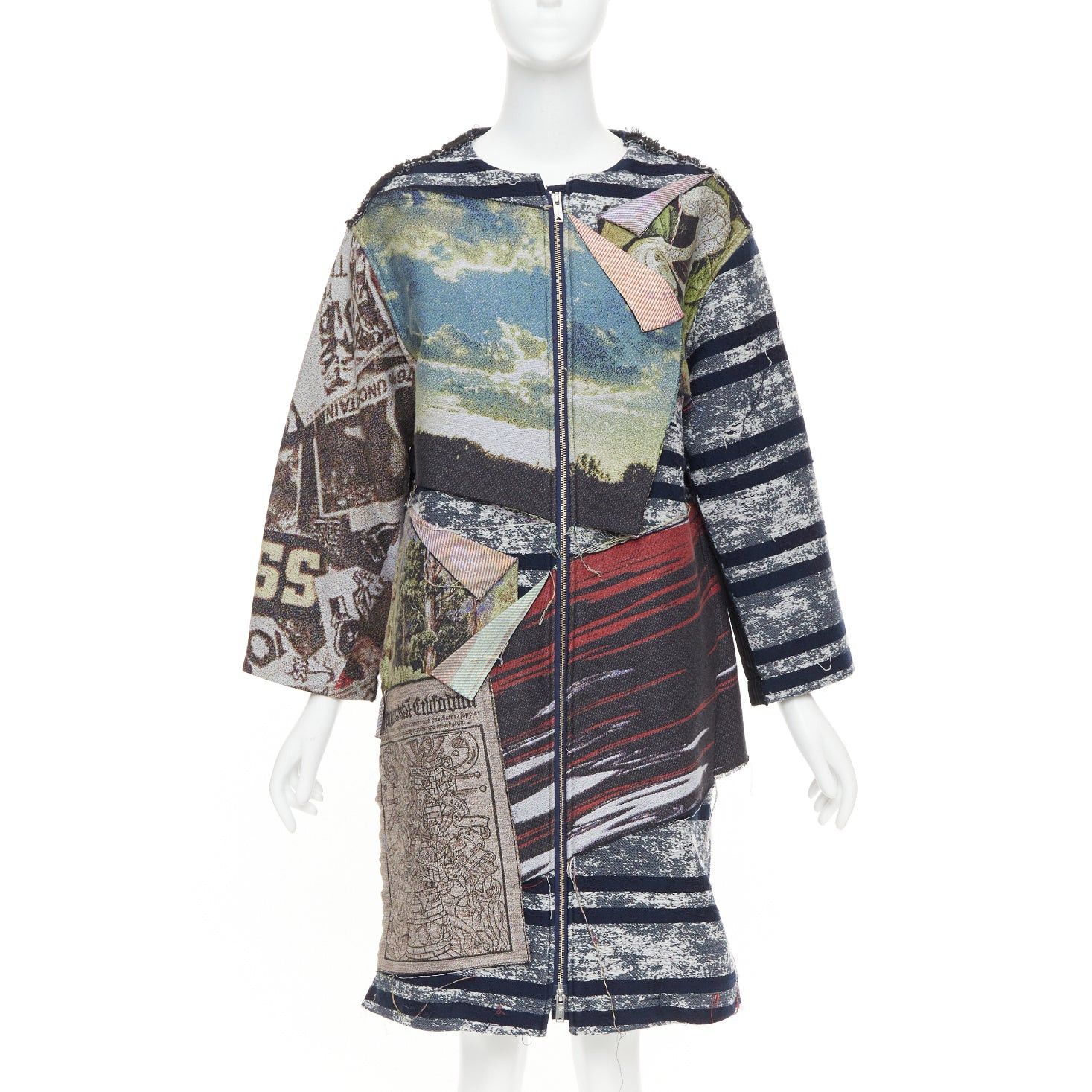 Maison MIHARA YASUHIRO rare MIHARA YASUHIRO colorful cotton blend patchwork jacquard applique jacket IT38 XS Size XS / US 0-2 / IT 36-38 - 1 Thumbnail