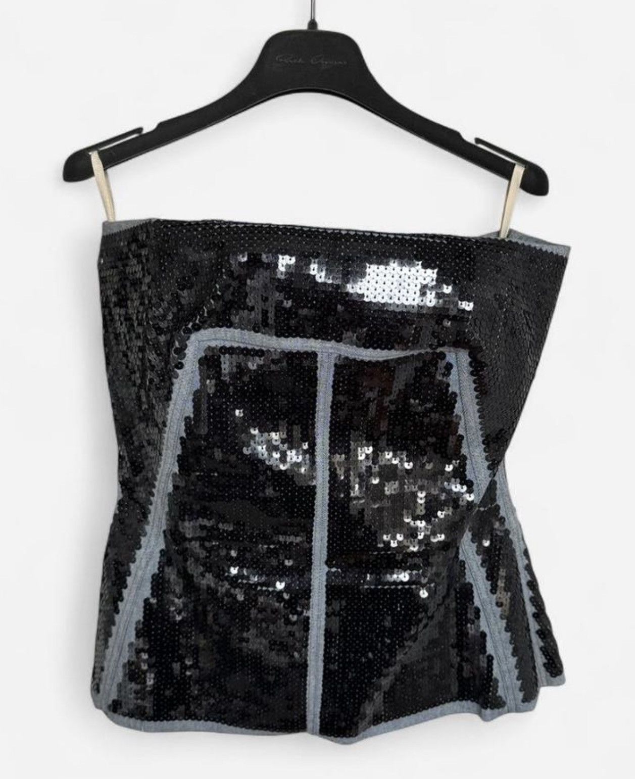 Rick Owens F/W 23 Sequin Denim Top Size L / US 10 / IT 46 - 1 Thumbnail
