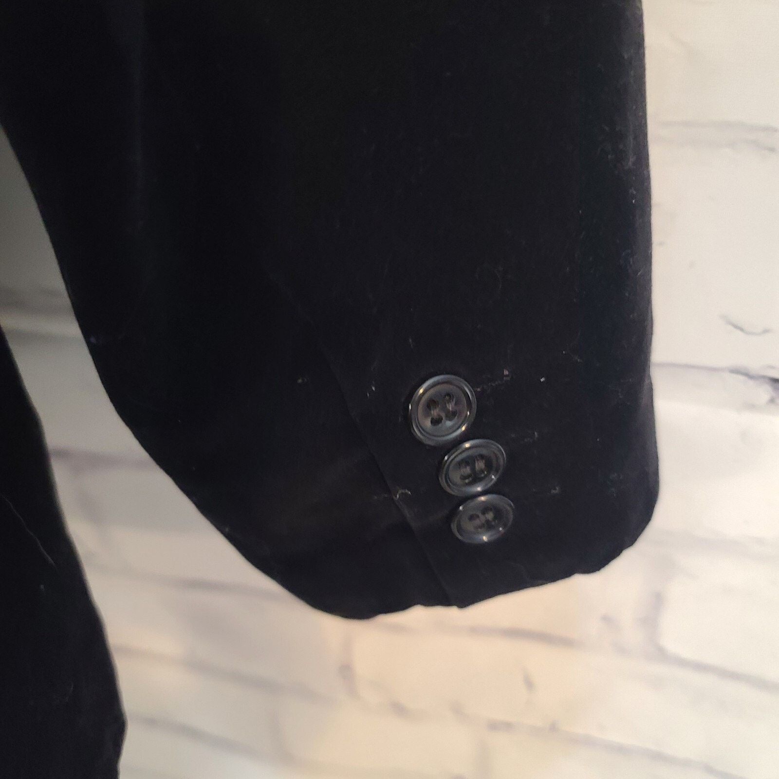 Other Vintage Women's Black Velvet Blazer, Small Size S / US 4 / IT 40 - 5 Thumbnail